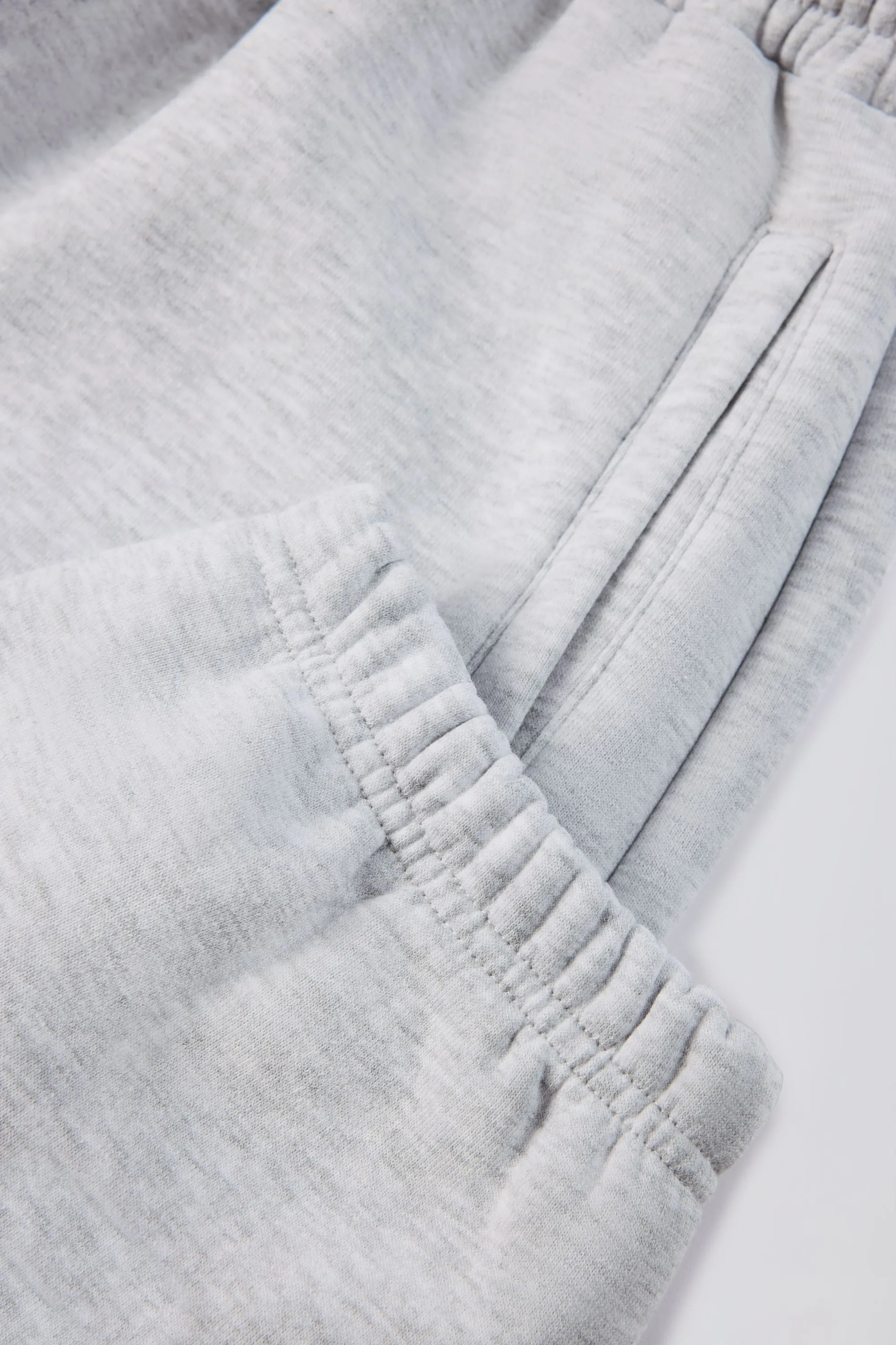 Brushed Cotton Jersey Mid-Rise Relaxed Joggers in Grey Marl sold by Oh Polly product image thumbnail 5