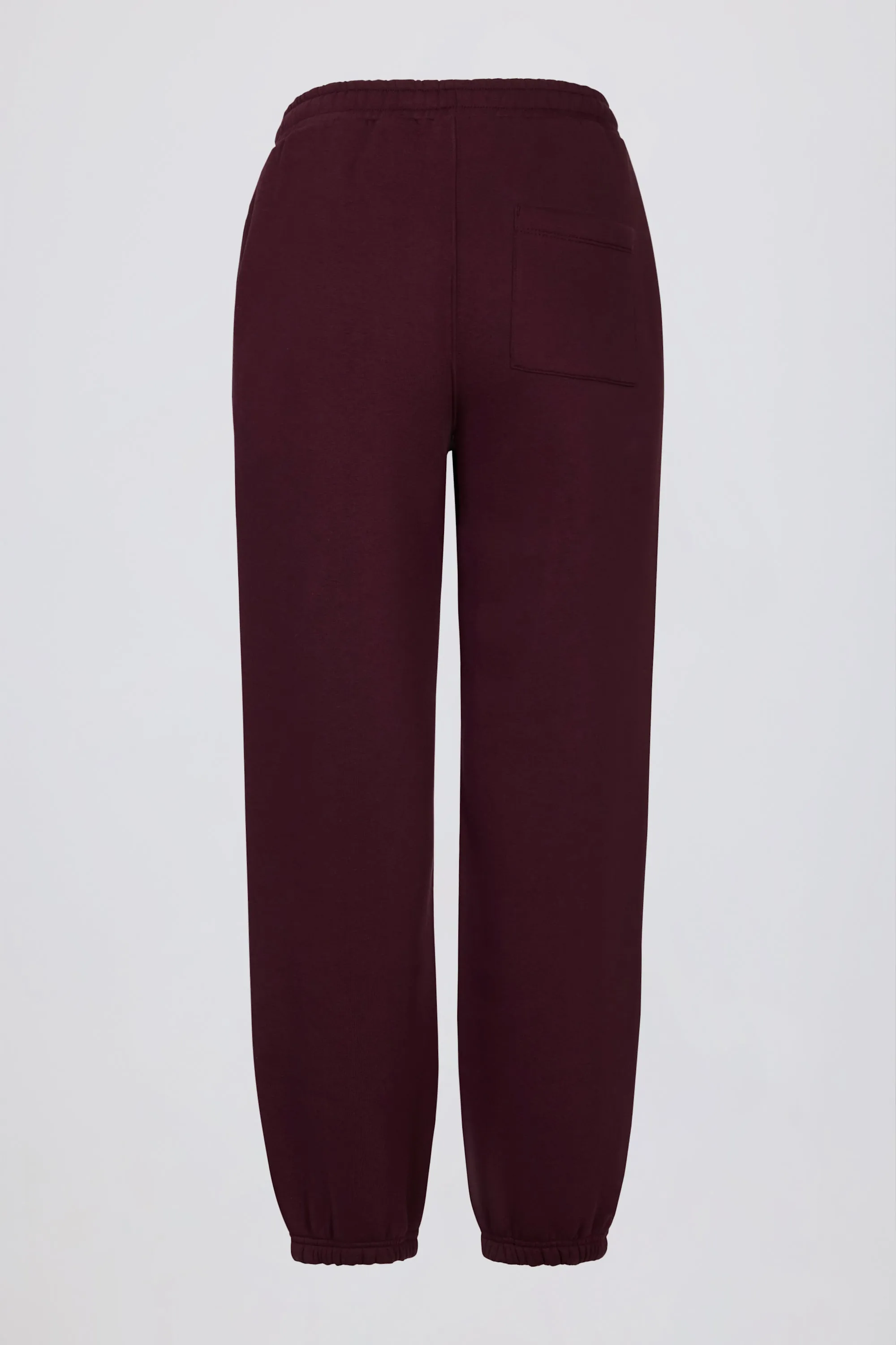 Brushed Cotton Jersey Mid-Rise Relaxed Joggers in Burgundy sold by Oh Polly product image thumbnail 4