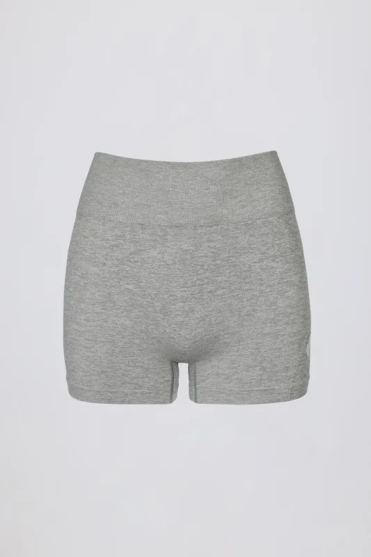 Super Sculpt Seamless Mini Shorts in Grey Marl sold by Oh Polly