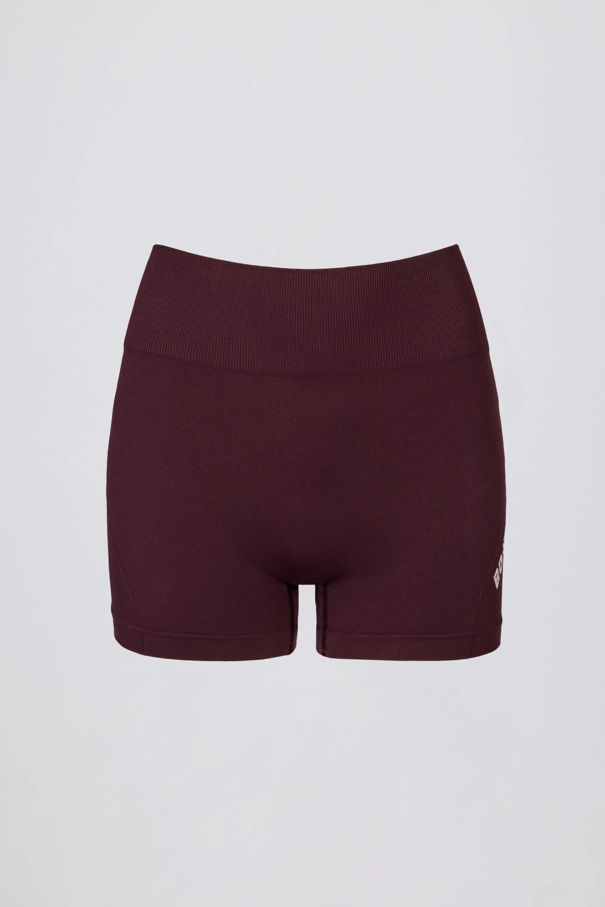 Super Sculpt Seamless Mini Shorts in Burgundy sold by Oh Polly