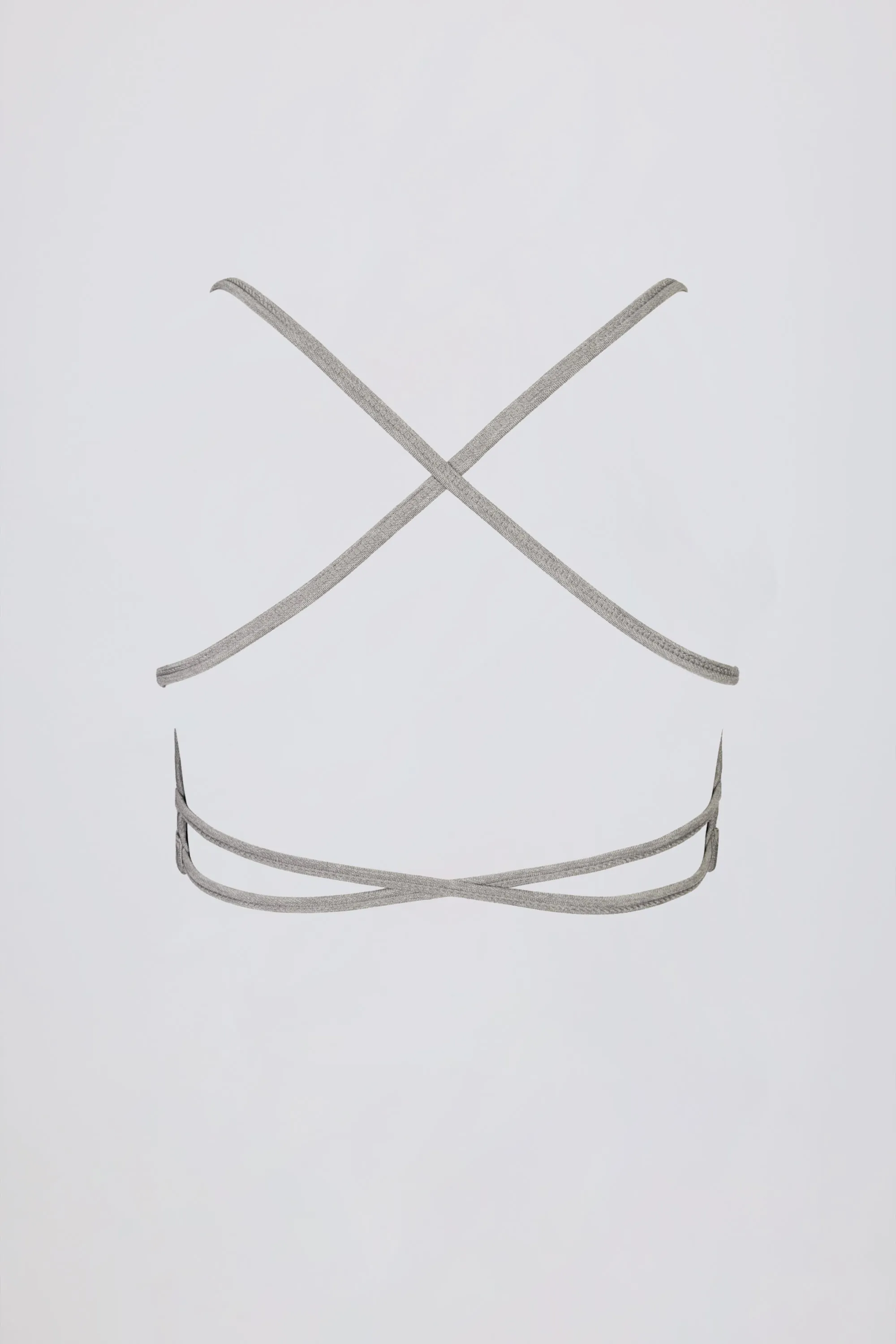 Super Sculpt Seamless Backless Sports Bra in Grey Marl sold by Oh Polly product image thumbnail 4