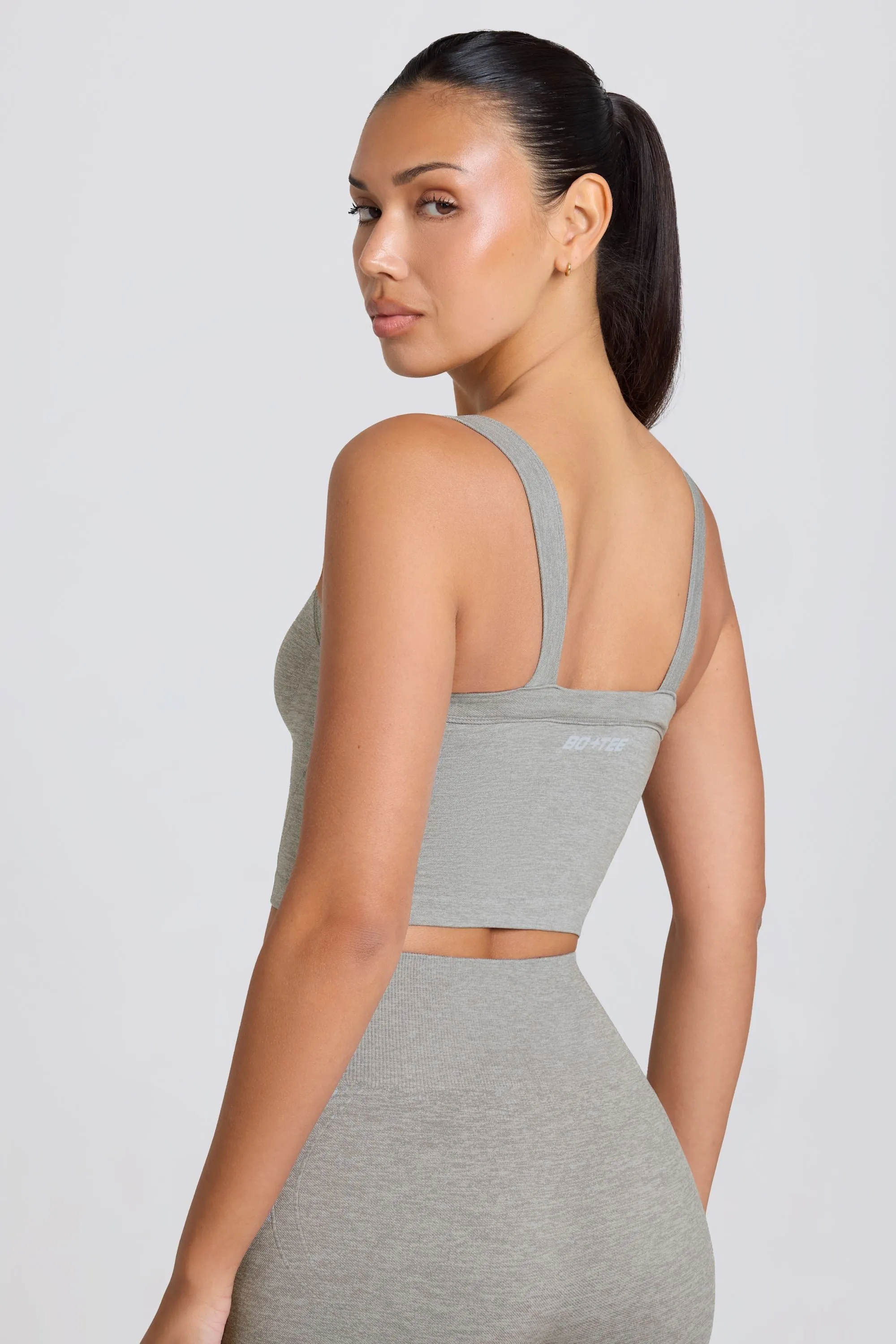 Super Sculpt Seamless Longline Camisole Top in Grey Marl sold by Oh Polly product image thumbnail 3