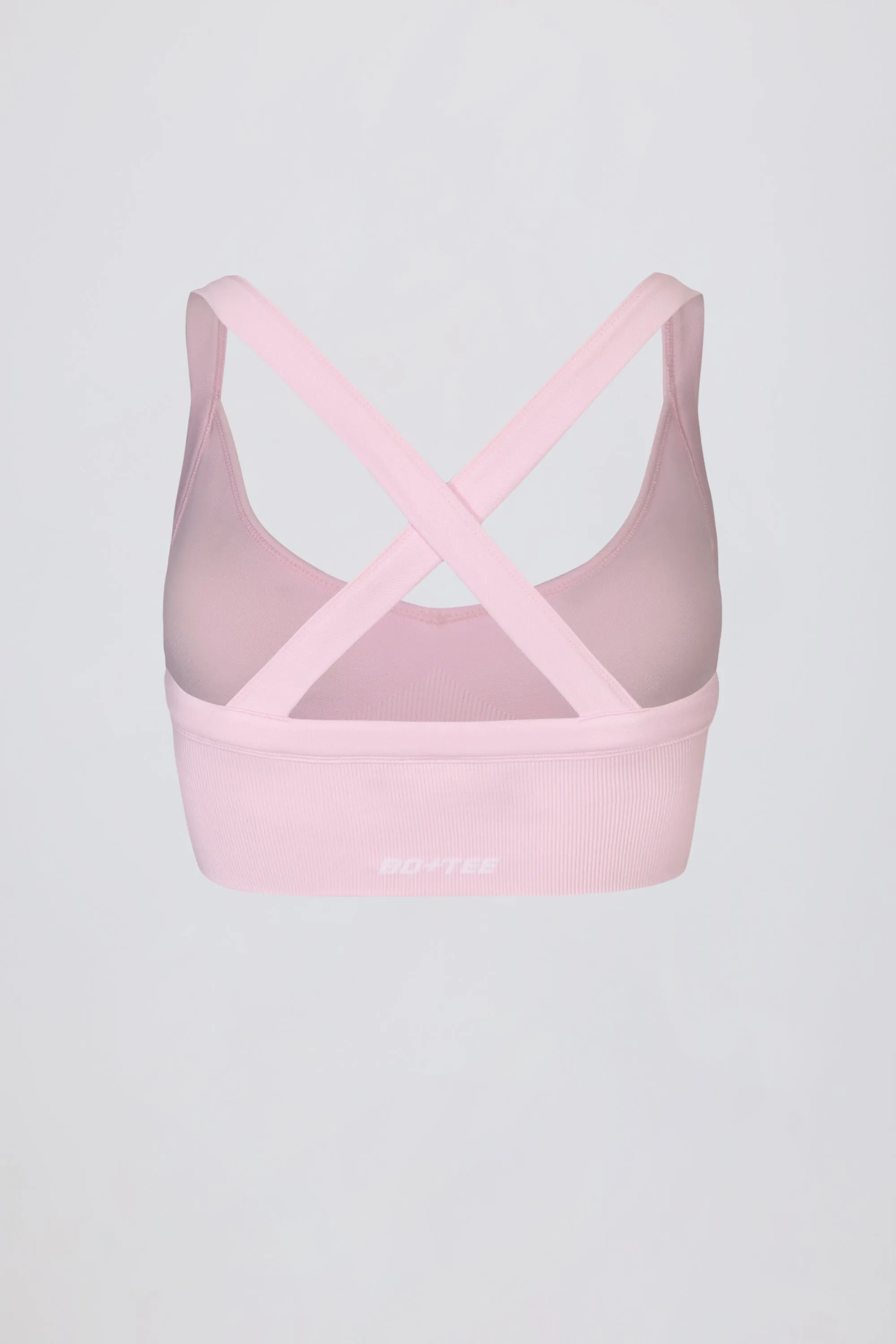 Super Sculpt Seamless Crossback Sports Bra in Powder Pink sold by Oh Polly product image thumbnail 4