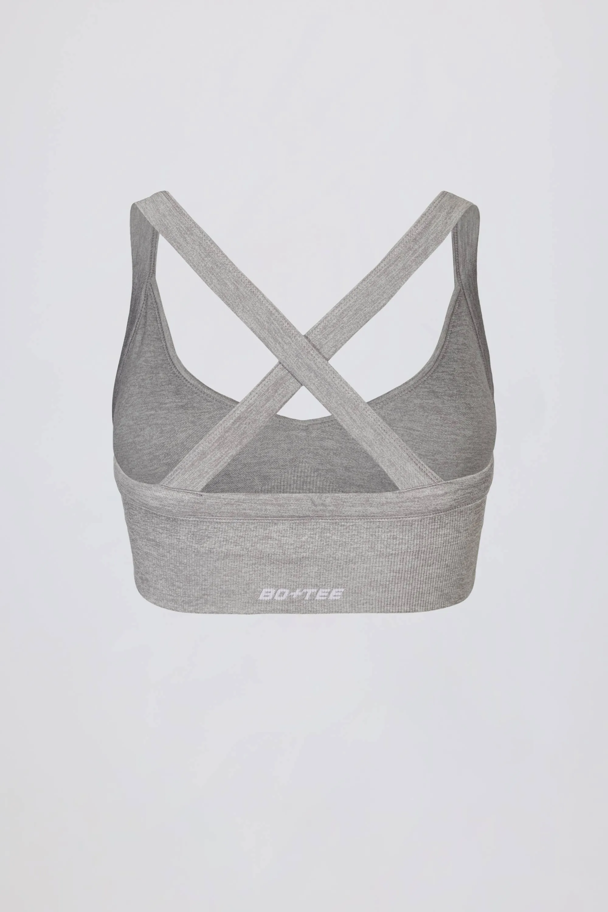 Super Sculpt Seamless Crossback Sports Bra in Grey Marl sold by Oh Polly product image thumbnail 4