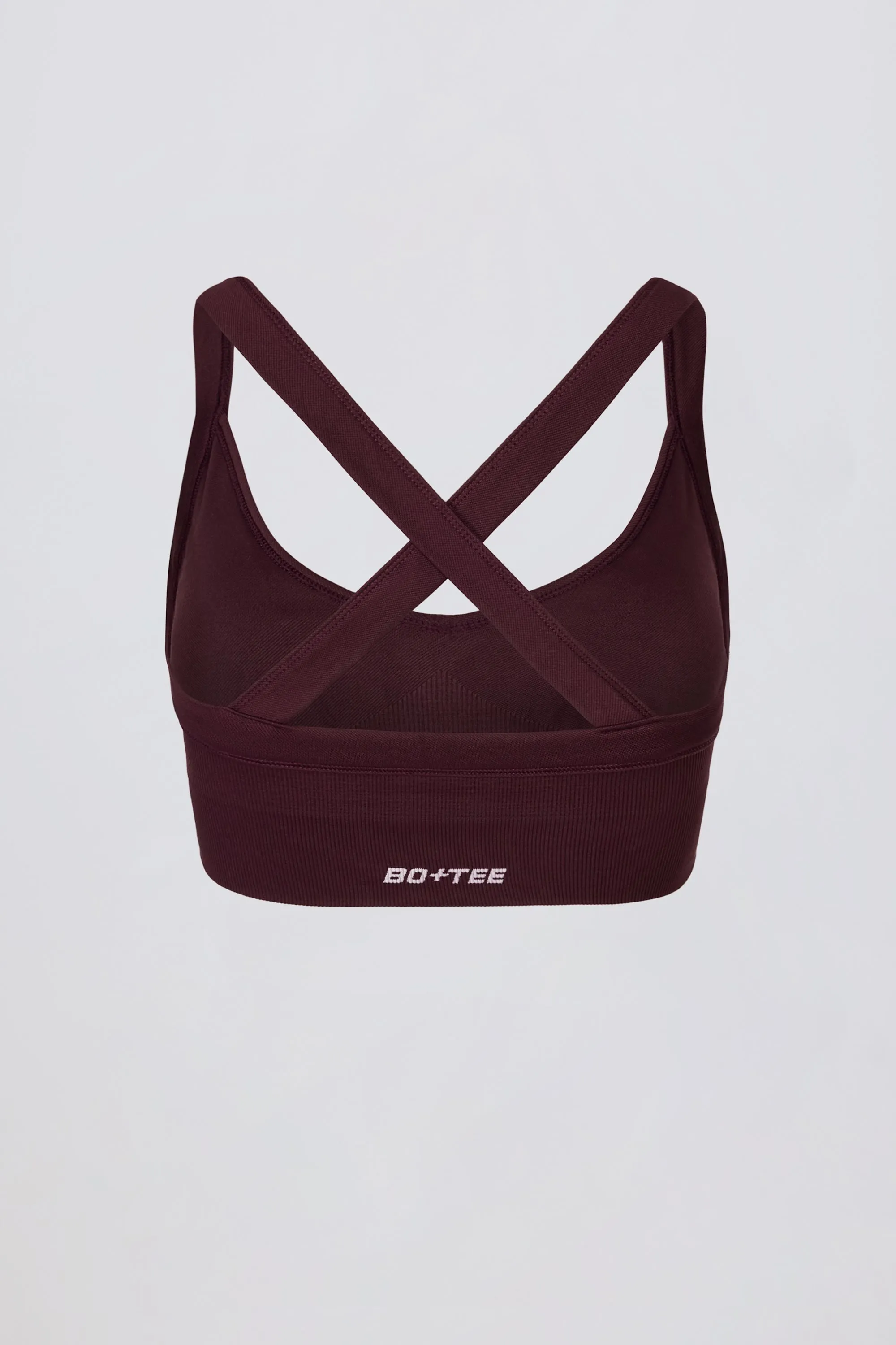 Super Sculpt Seamless Crossback Sports Bra in Burgundy sold by Oh Polly product image thumbnail 4