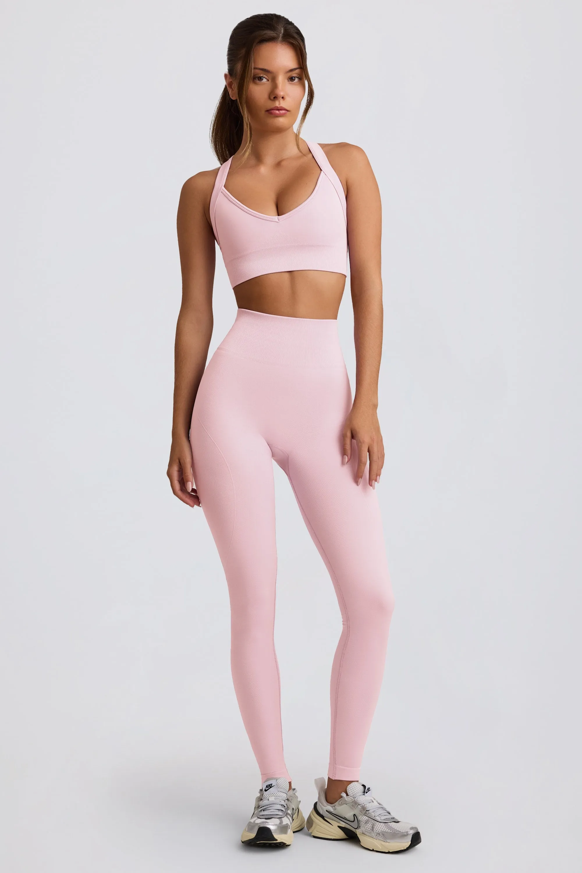 Super Sculpt Seamless High-Waist Leggings in Powder Pink sold by Oh Polly product image thumbnail 2