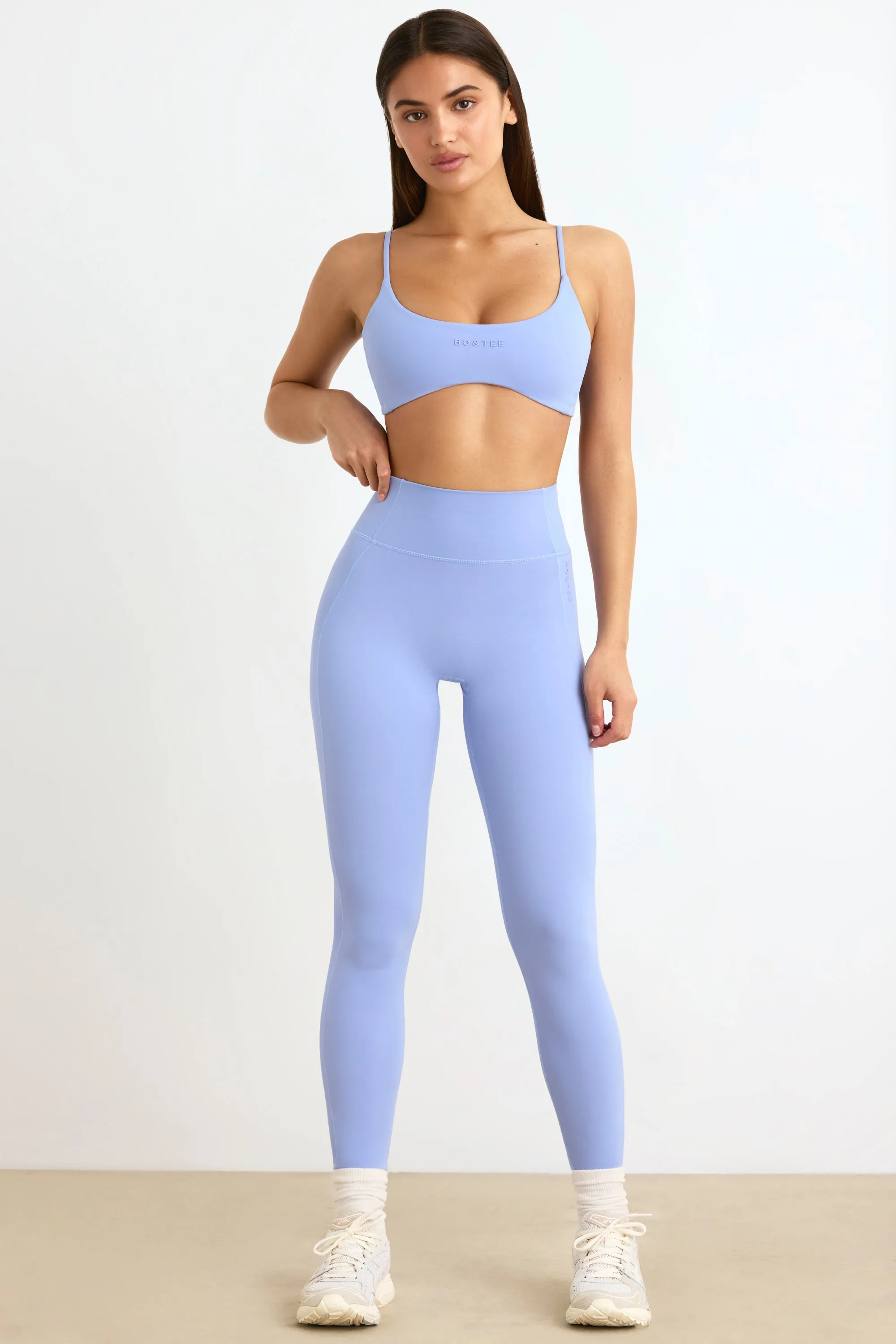 Soft Active High-Waist Leggings in Lavender Blue sold by Oh Polly
