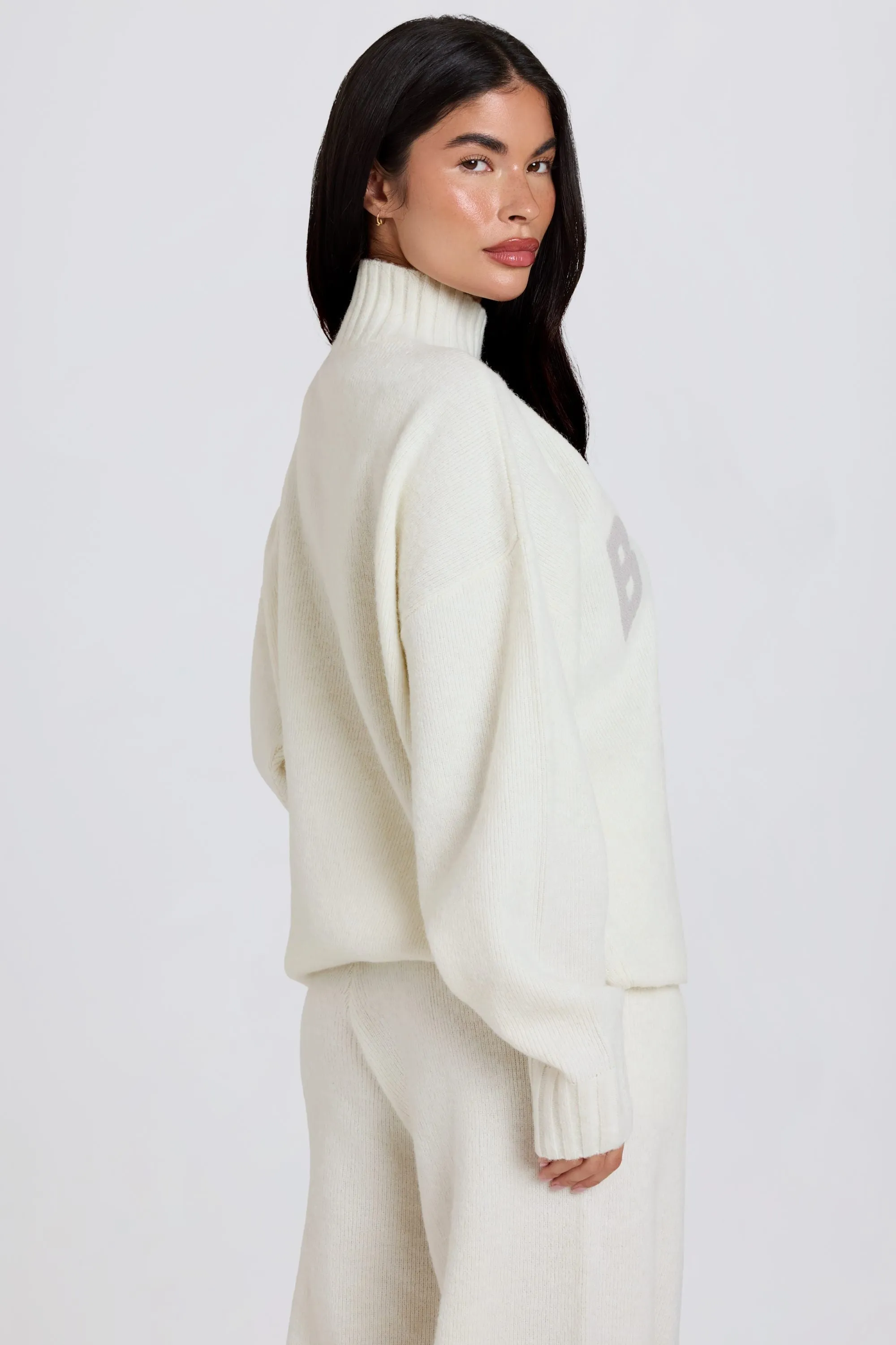 Soft Knit Oversized Jumper in Ivory sold by Oh Polly product image thumbnail 3