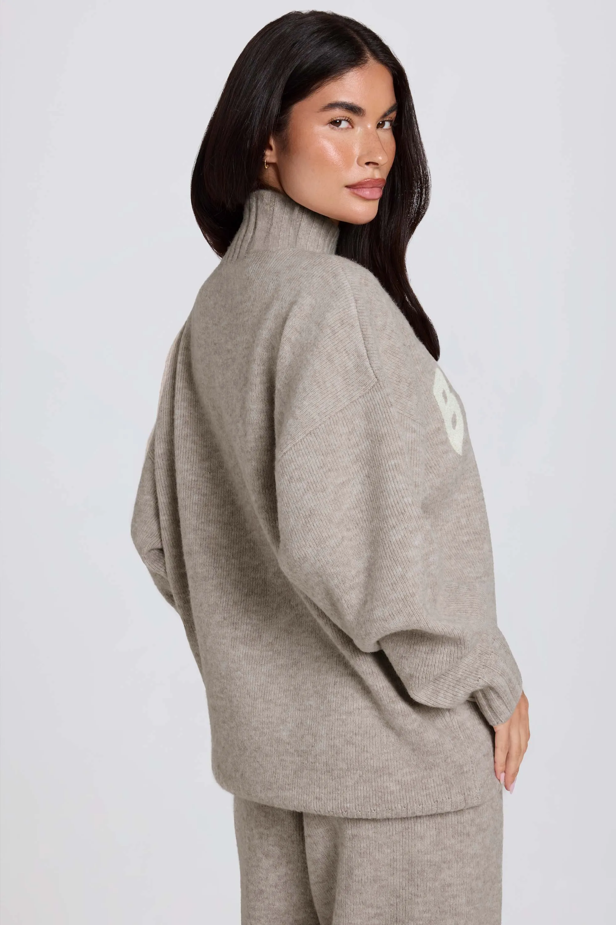 Soft Knit Oversized Jumper in Beige sold by Oh Polly product image thumbnail 3
