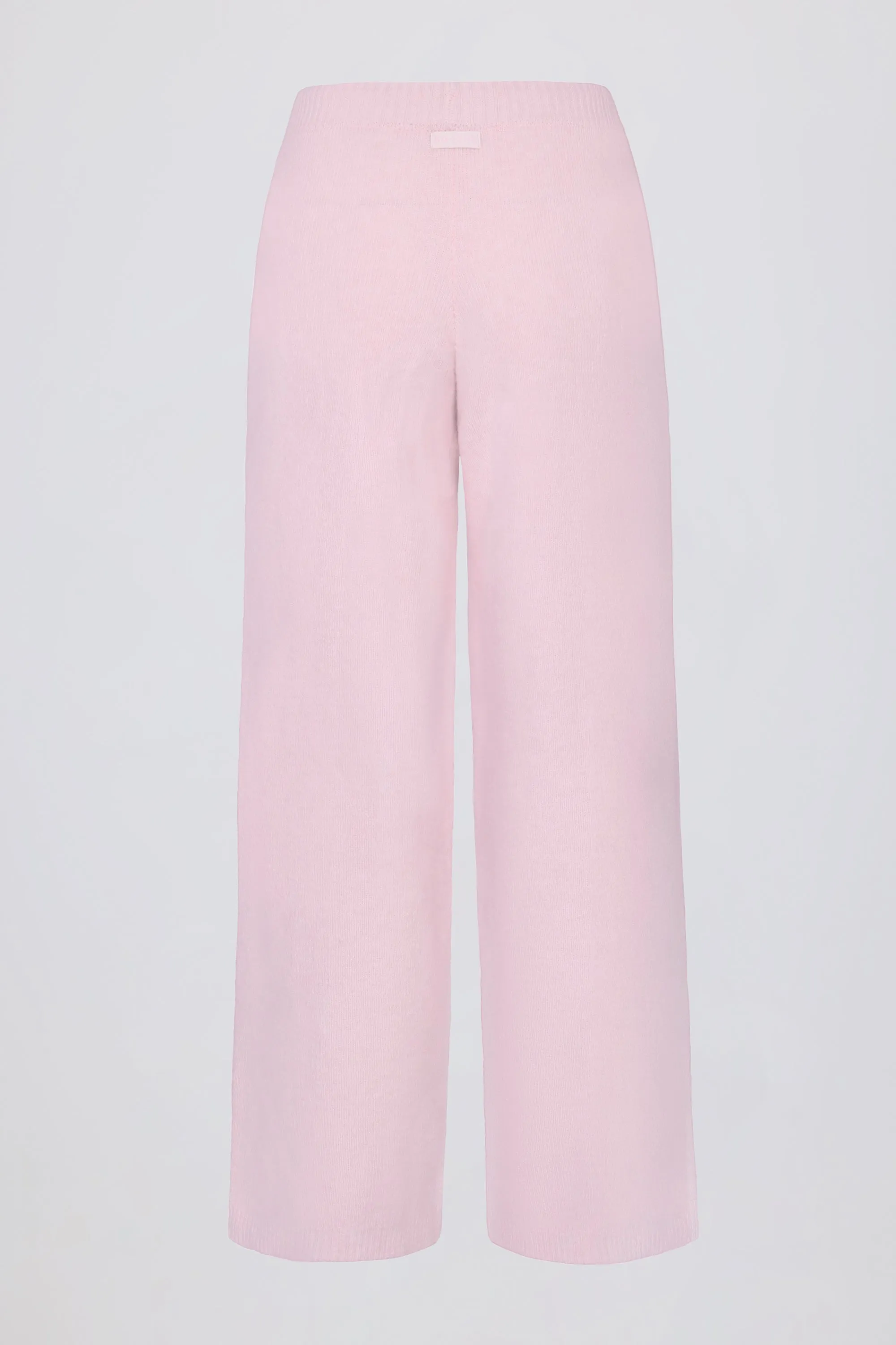 Knit Mid-Rise Wide-Leg Joggers in Soft Pink sold by Oh Polly product image thumbnail 4