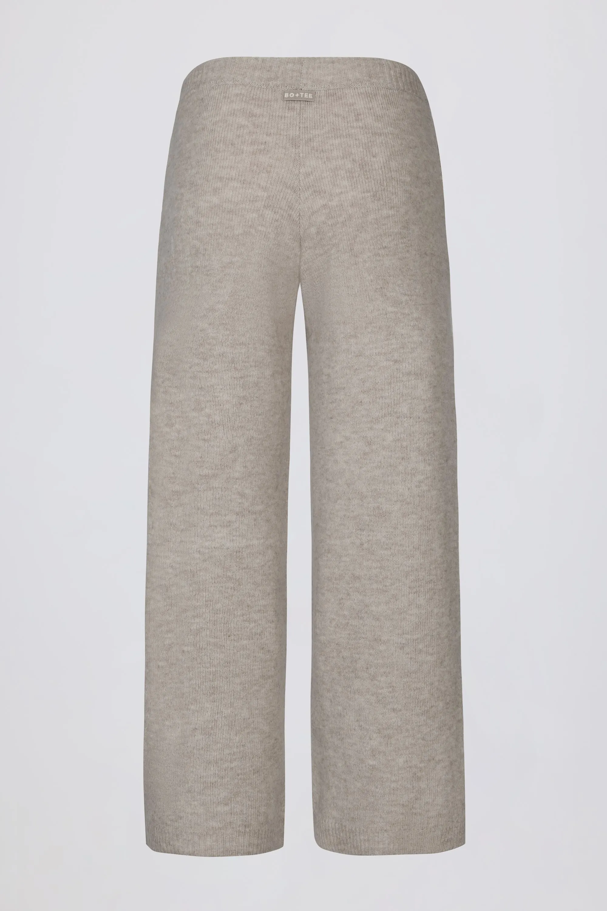 Knit Mid-Rise Wide-Leg Joggers in Beige sold by Oh Polly product image thumbnail 4