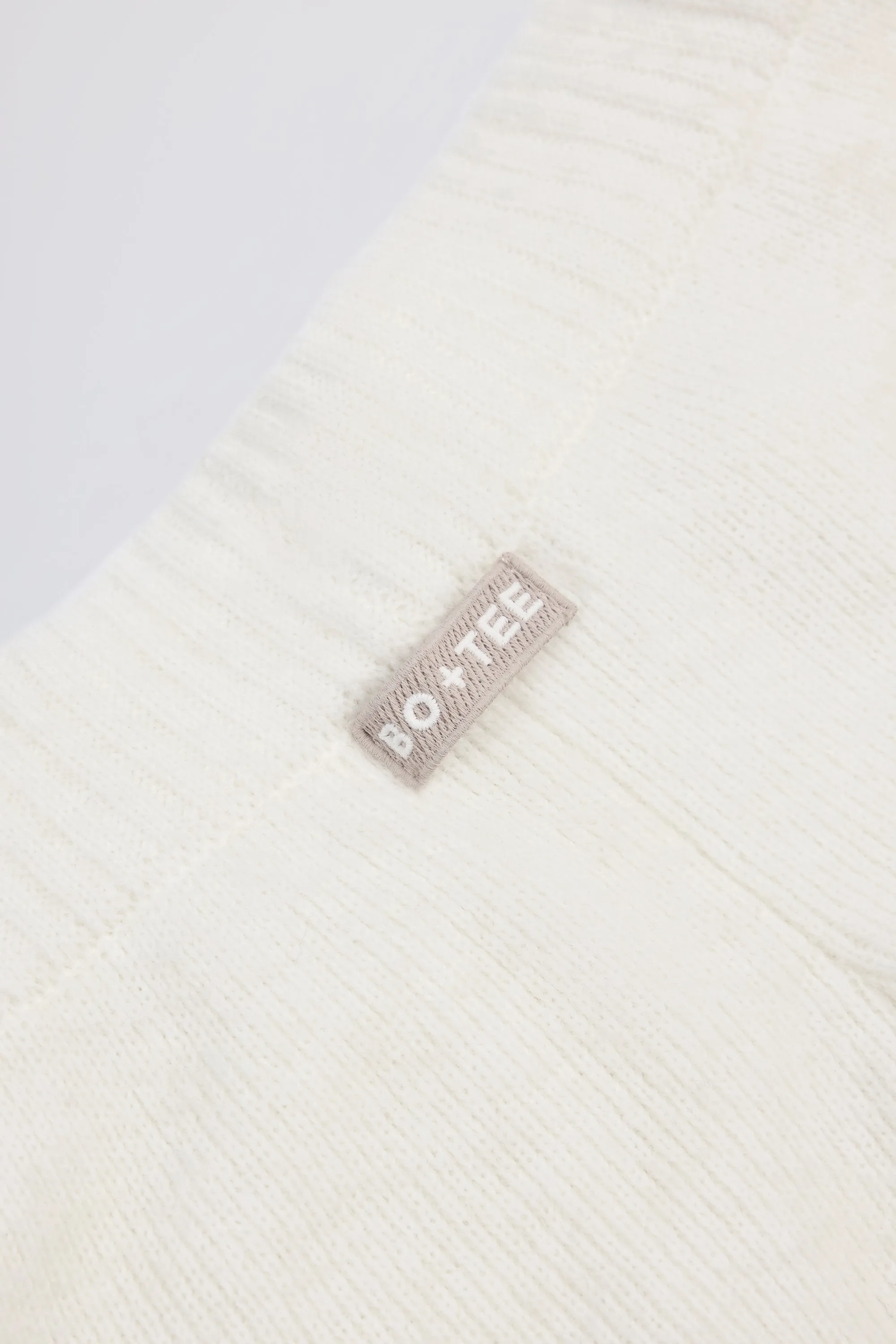 Knit Mid-Rise Wide-Leg Joggers in Ivory sold by Oh Polly product image thumbnail 5