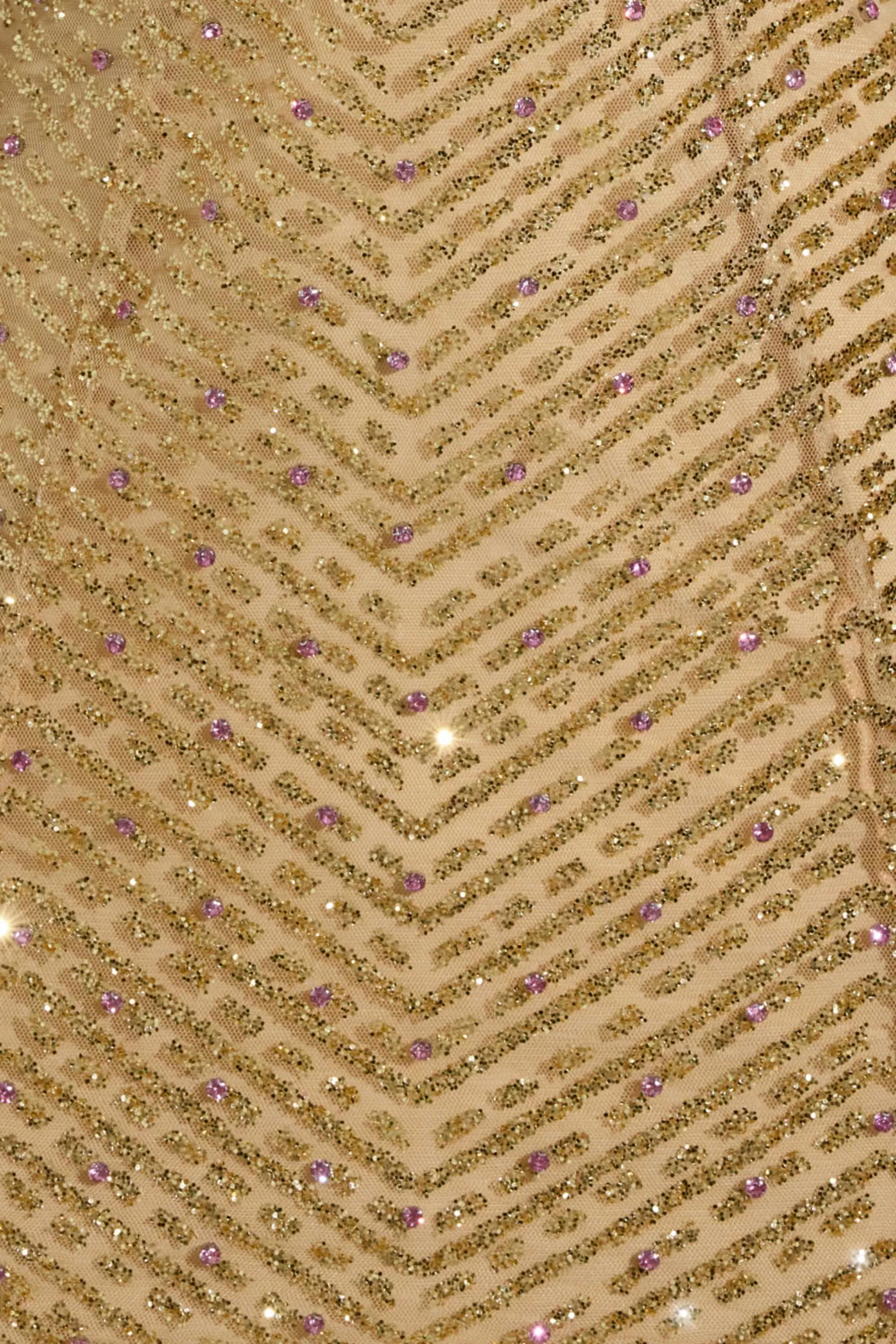 Embellished Halterneck Mini Dress in Gold sold by Oh Polly product image thumbnail 4