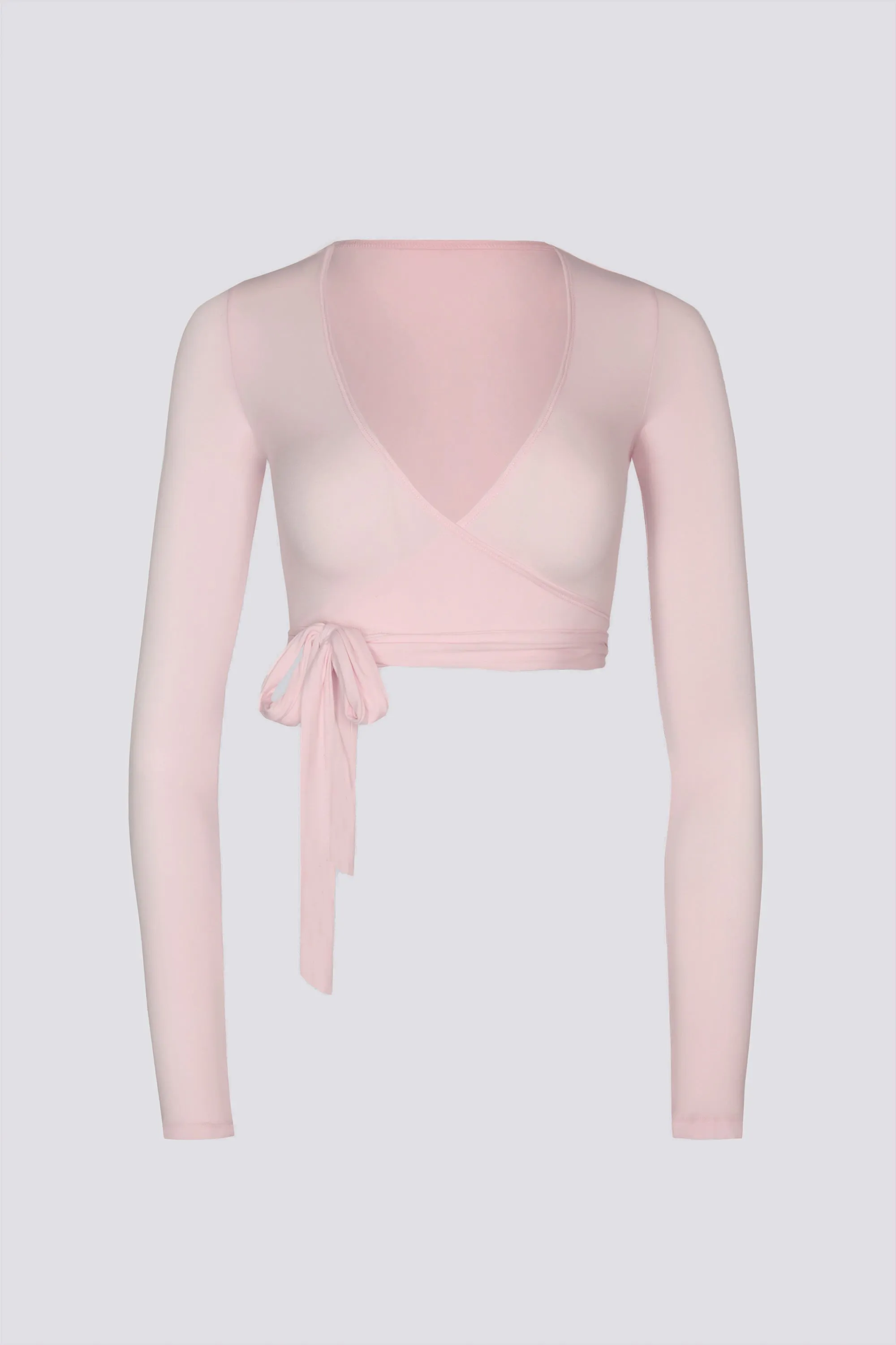 Soft Jersey Wrap Crop Top in Ballet Pink sold by Oh Polly product image thumbnail 2