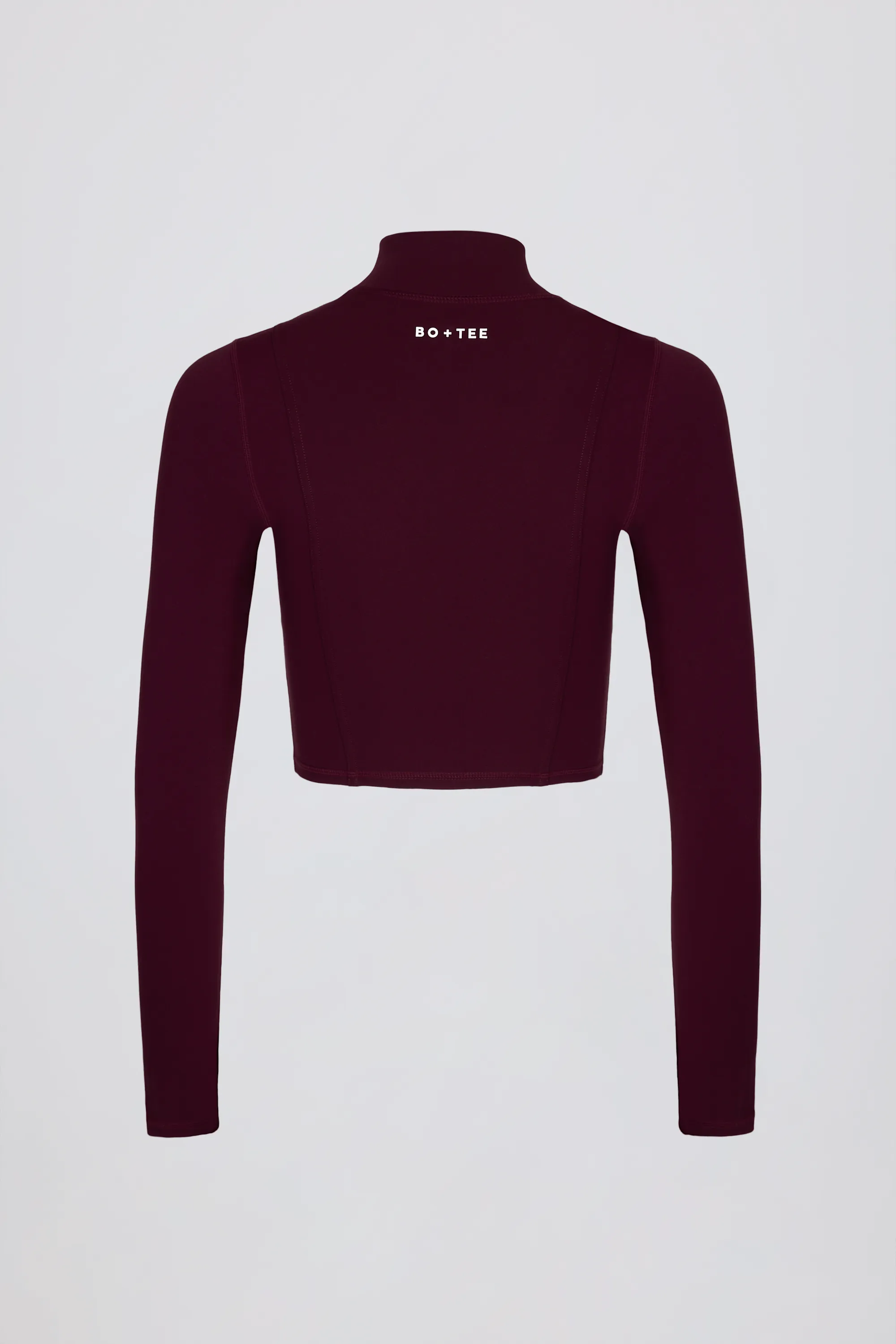 Soft Active Zip-Up Cropped Jacket in Burgundy sold by Oh Polly product image thumbnail 4