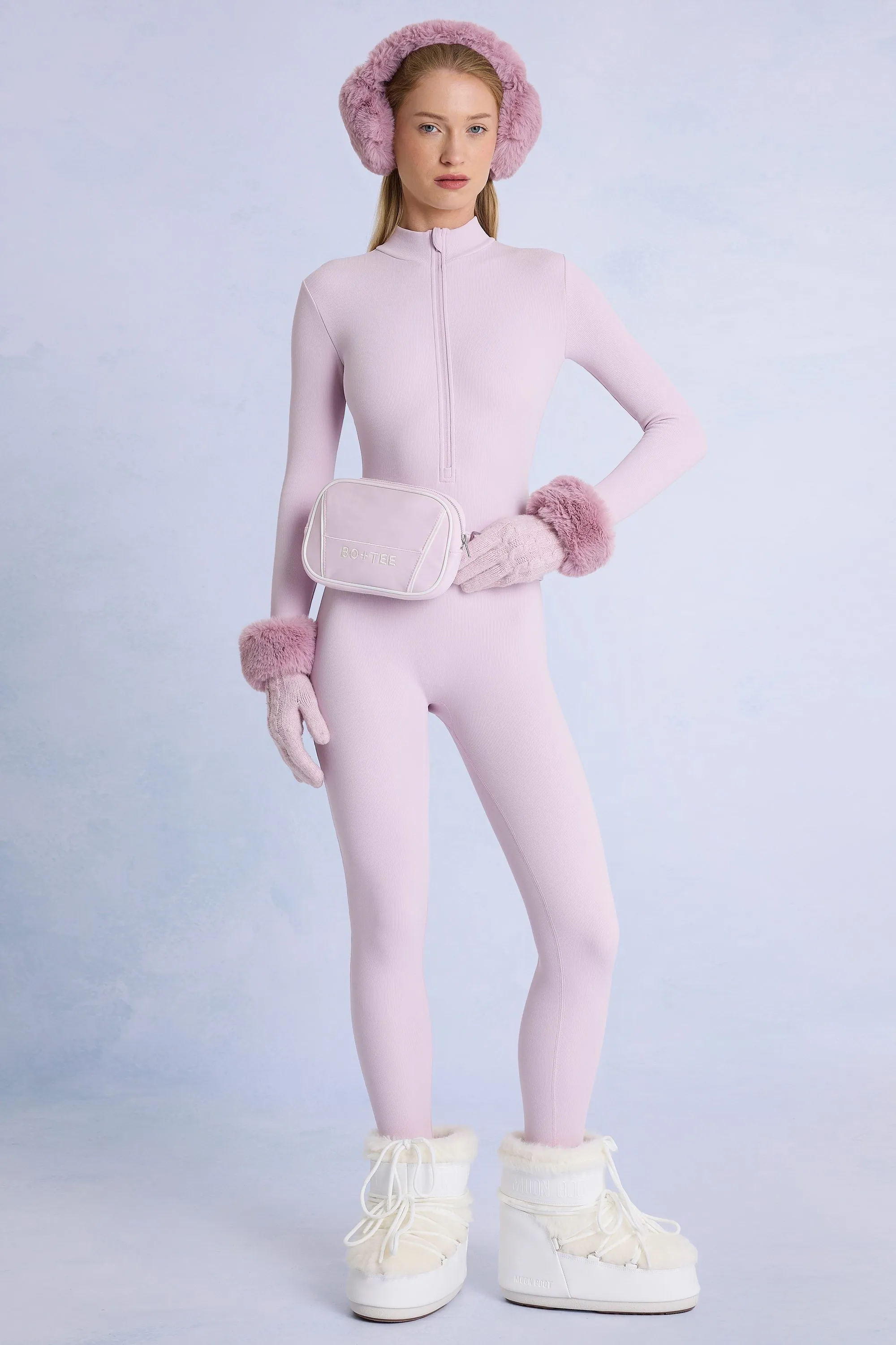 Waterproof Multiway Ski Bag in Powder Pink sold by Oh Polly