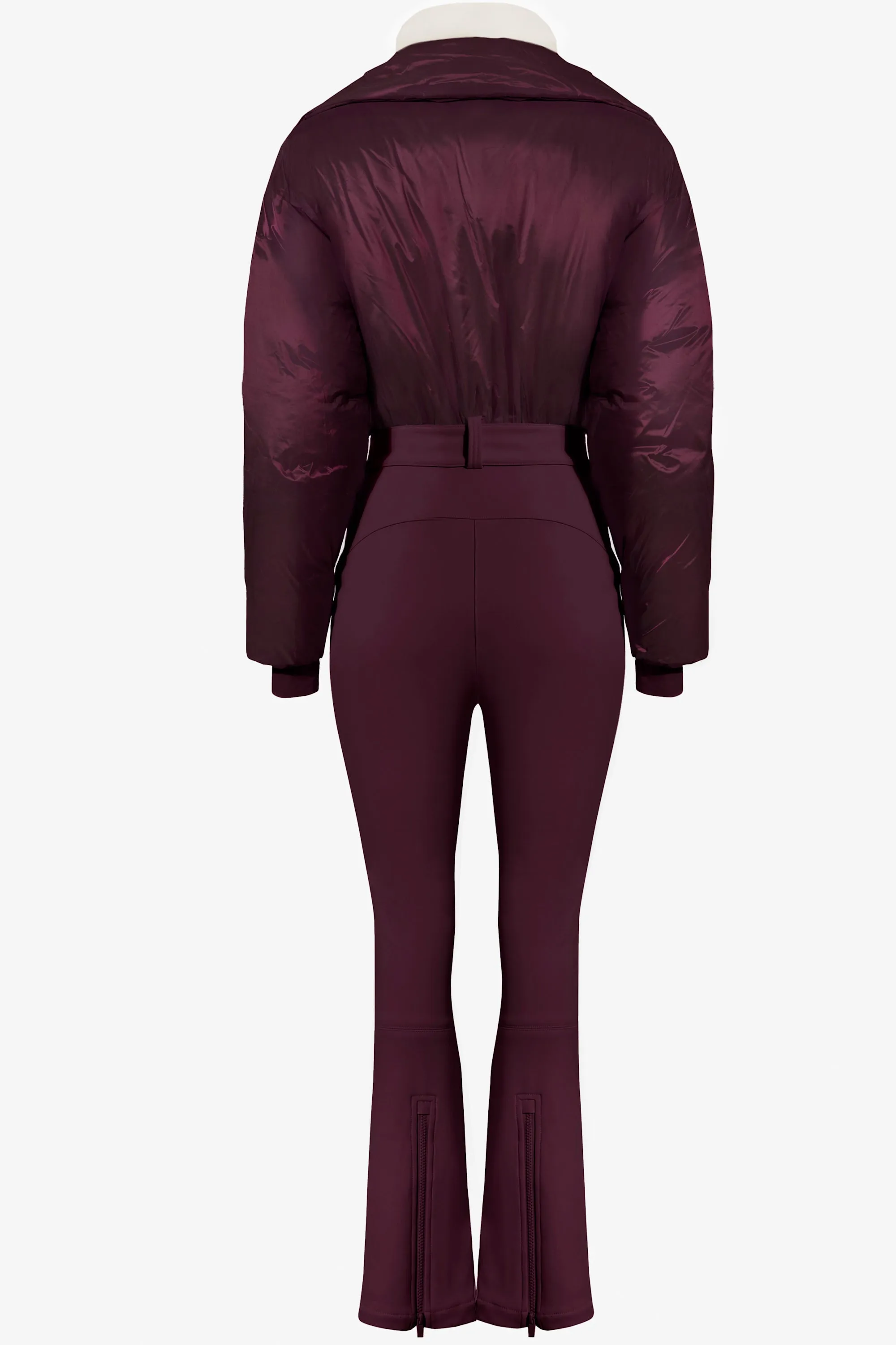 Waterproof Belted Layered Ski Suit in Burgundy sold by Oh Polly product image thumbnail 5