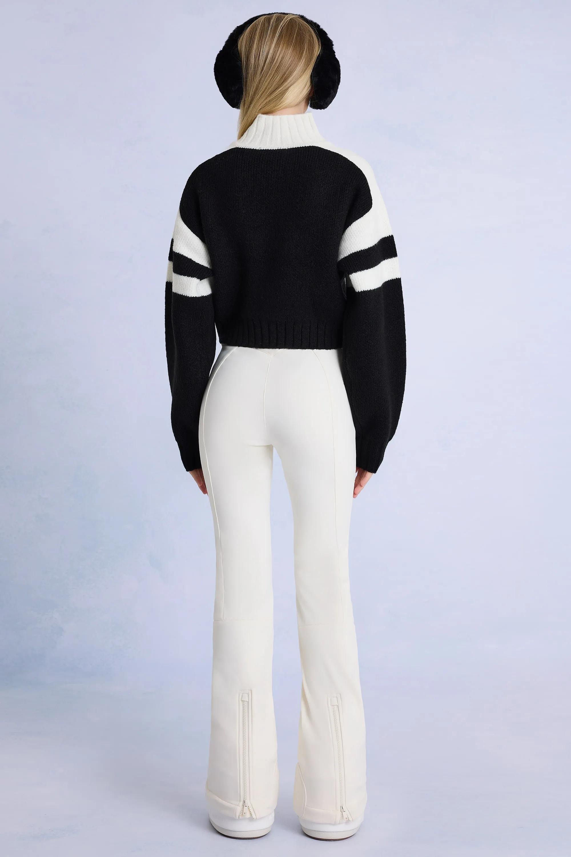 Waterproof Belted Ski Salopettes in Ice sold by Oh Polly product image thumbnail 2