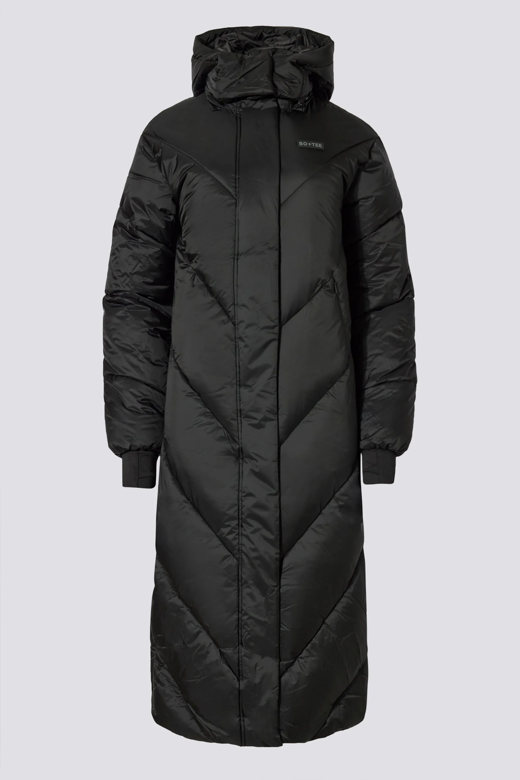 Waterproof Hooded Long Parka Coat in Black sold by Oh Polly product image thumbnail 3