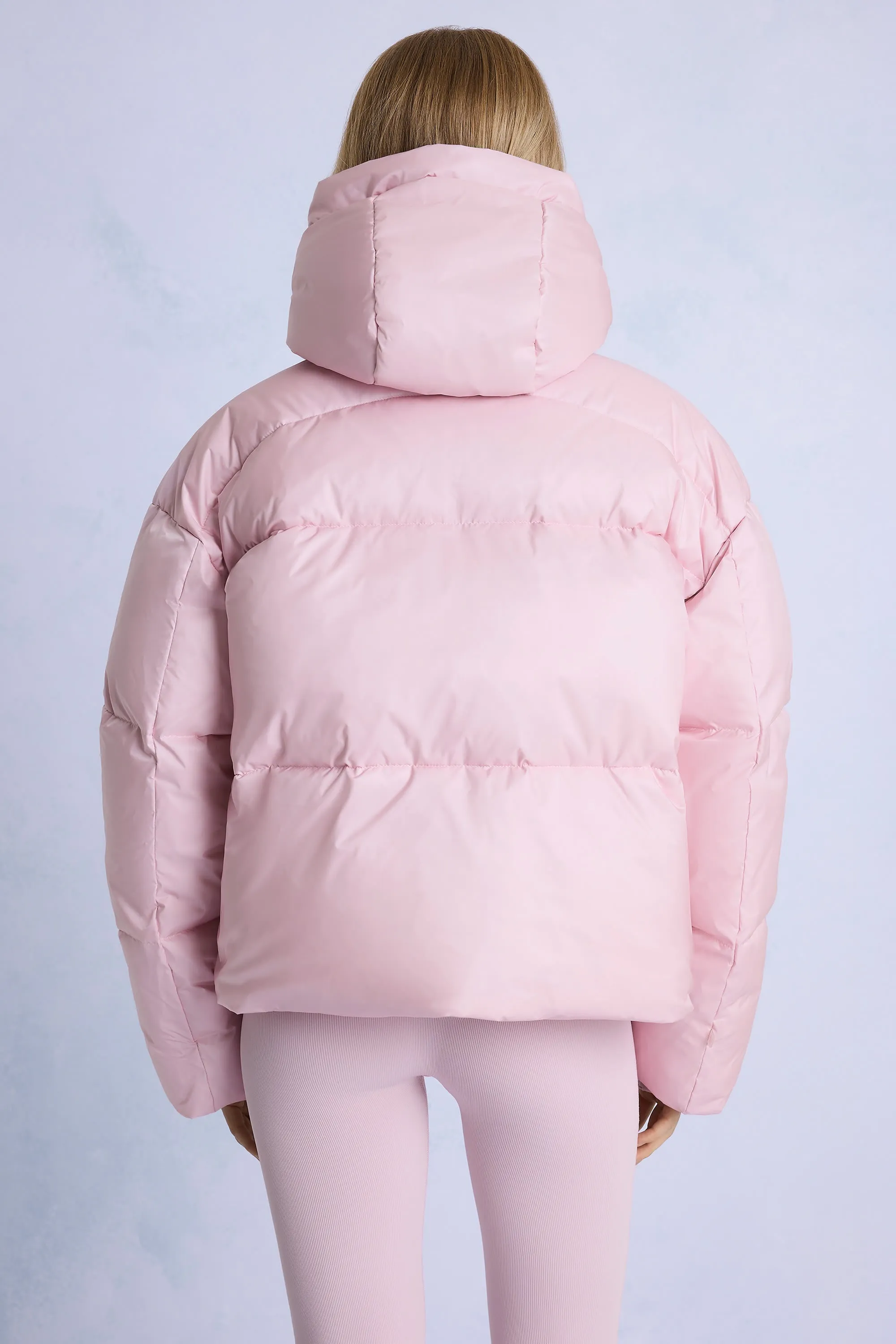 Waterproof Cropped Oversized Ski Jacket in Powder Pink sold by Oh Polly product image thumbnail 2