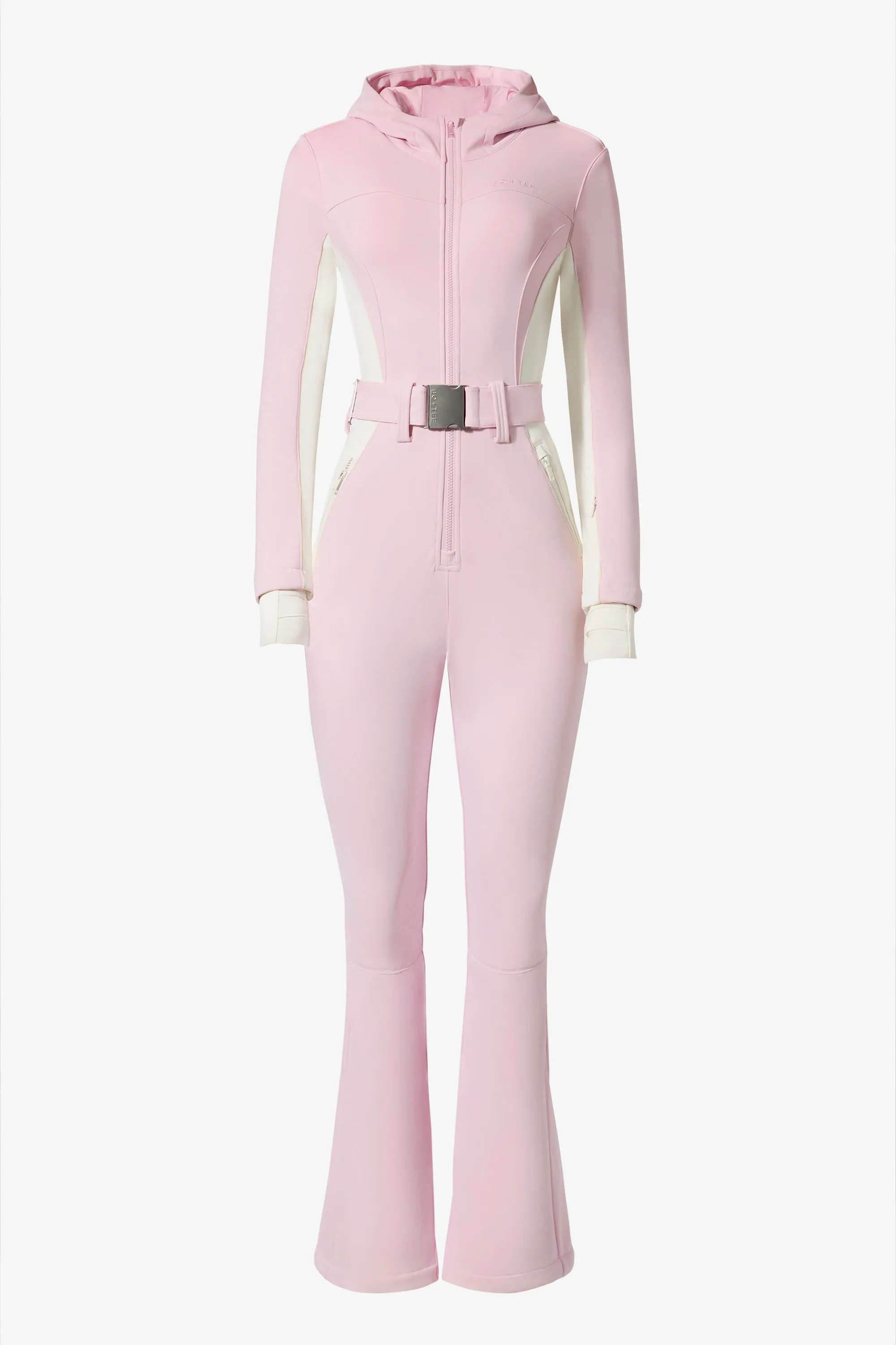 Waterproof Hooded Fitted Ski Suit in Powder Pink sold by Oh Polly product image thumbnail 3