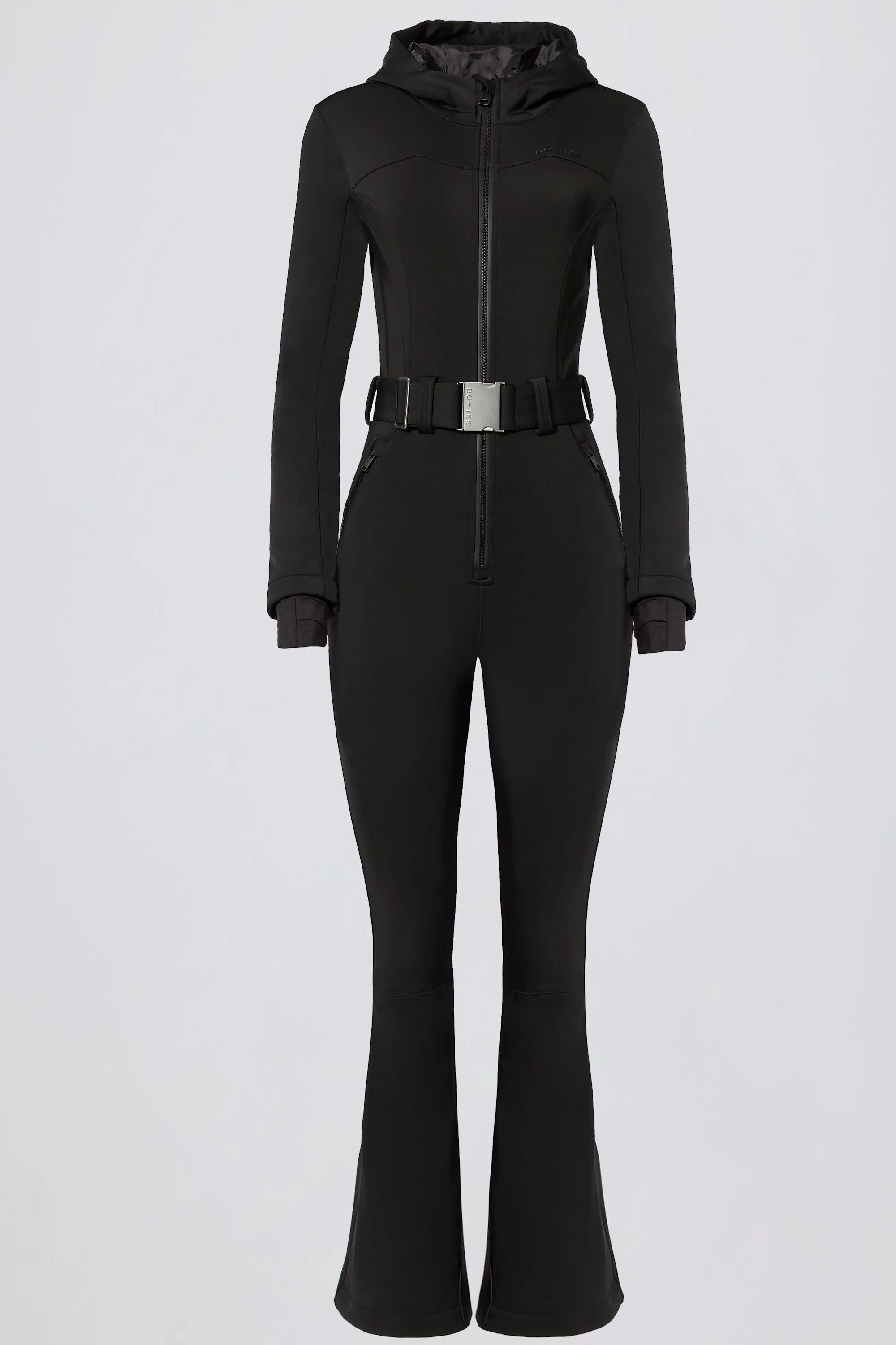 Waterproof Hooded Fitted Ski Suit in Black sold by Oh Polly product image thumbnail 3