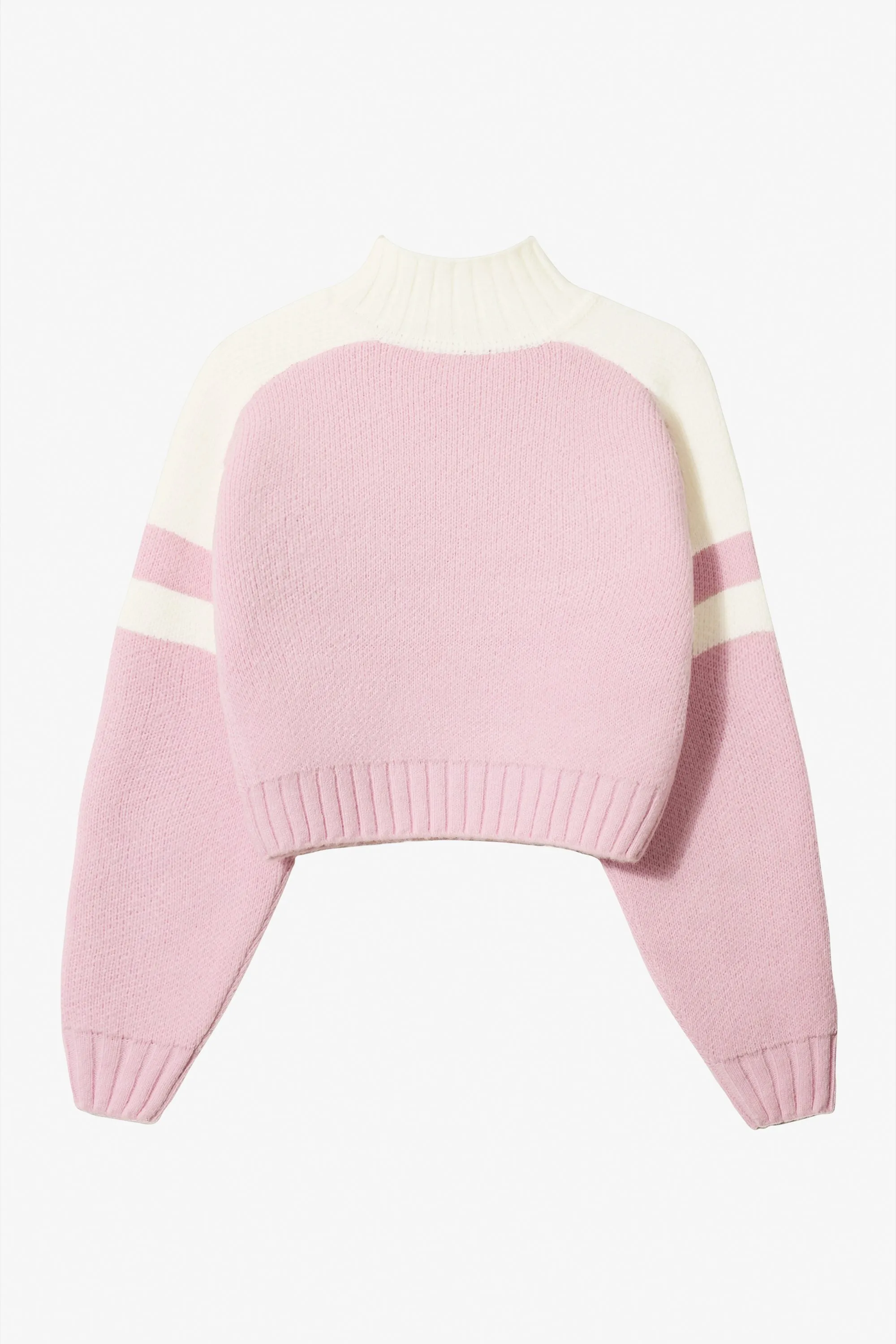 Knit Logo Cropped Jumper in Powder Pink sold by Oh Polly product image thumbnail 4