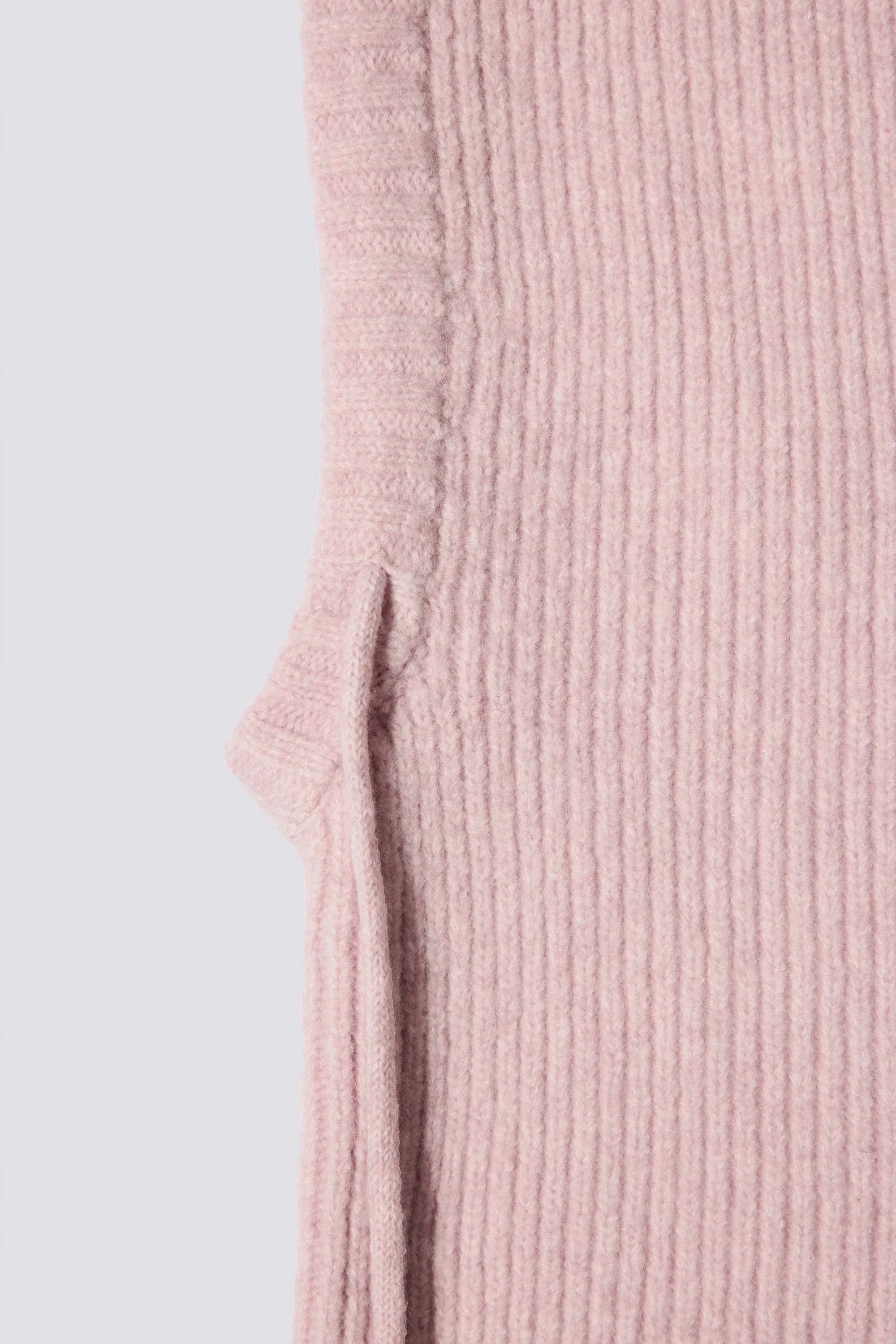 Knit Drawstring Balaclava in Powder Pink sold by Oh Polly product image thumbnail 4