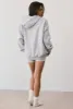 Oversized Fleece Hooded Sweatshirt in Fog sold by Oh Polly