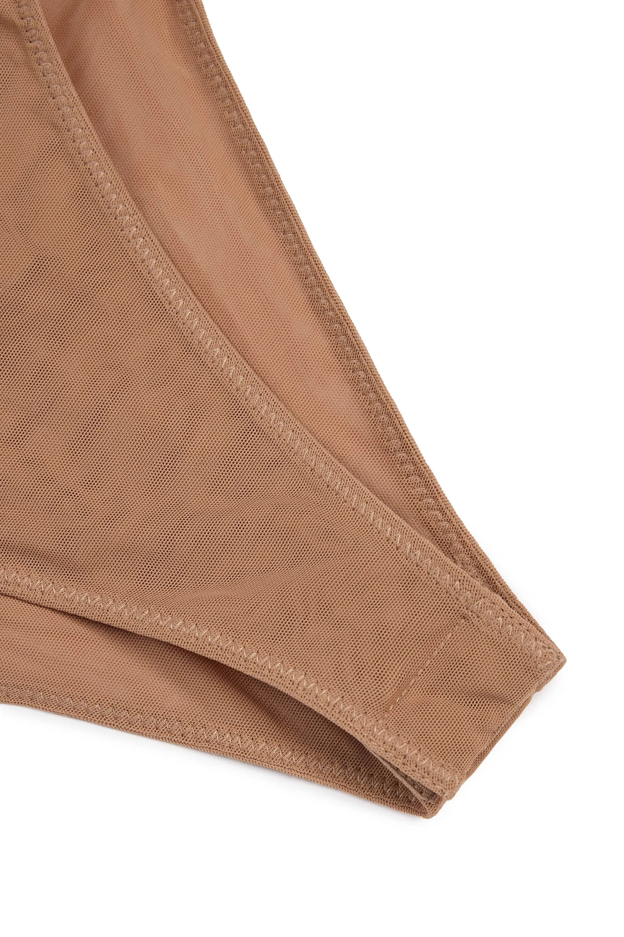 Soft Mesh Invisible Strap Thong Bodysuit in Honey sold by Oh Polly product image thumbnail 3