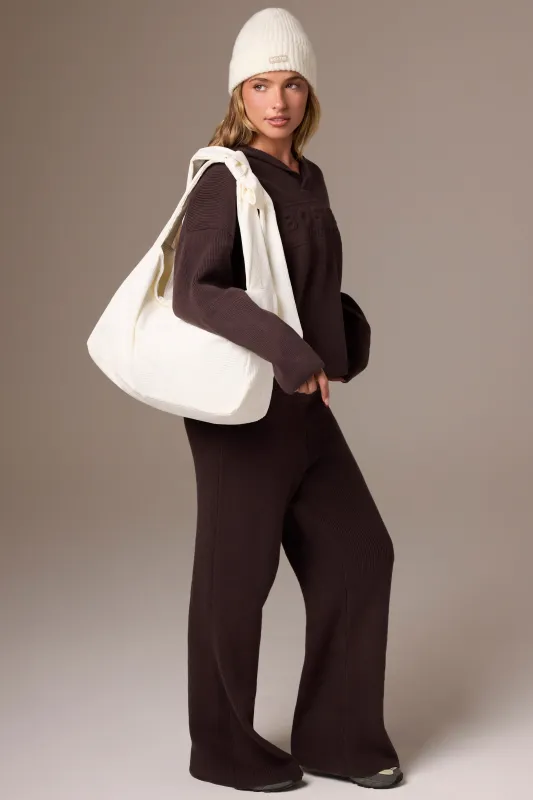 Corduroy Bow Tote Bag in Ivory sold by Oh Polly