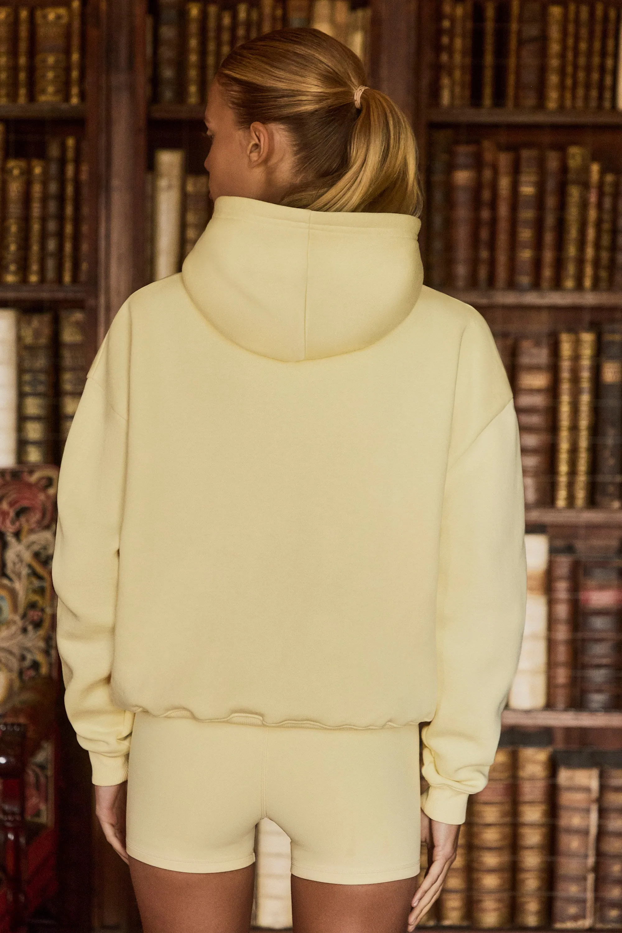 Embroidered Oversized Hoodie in Soft Yellow sold by Oh Polly product image thumbnail 3
