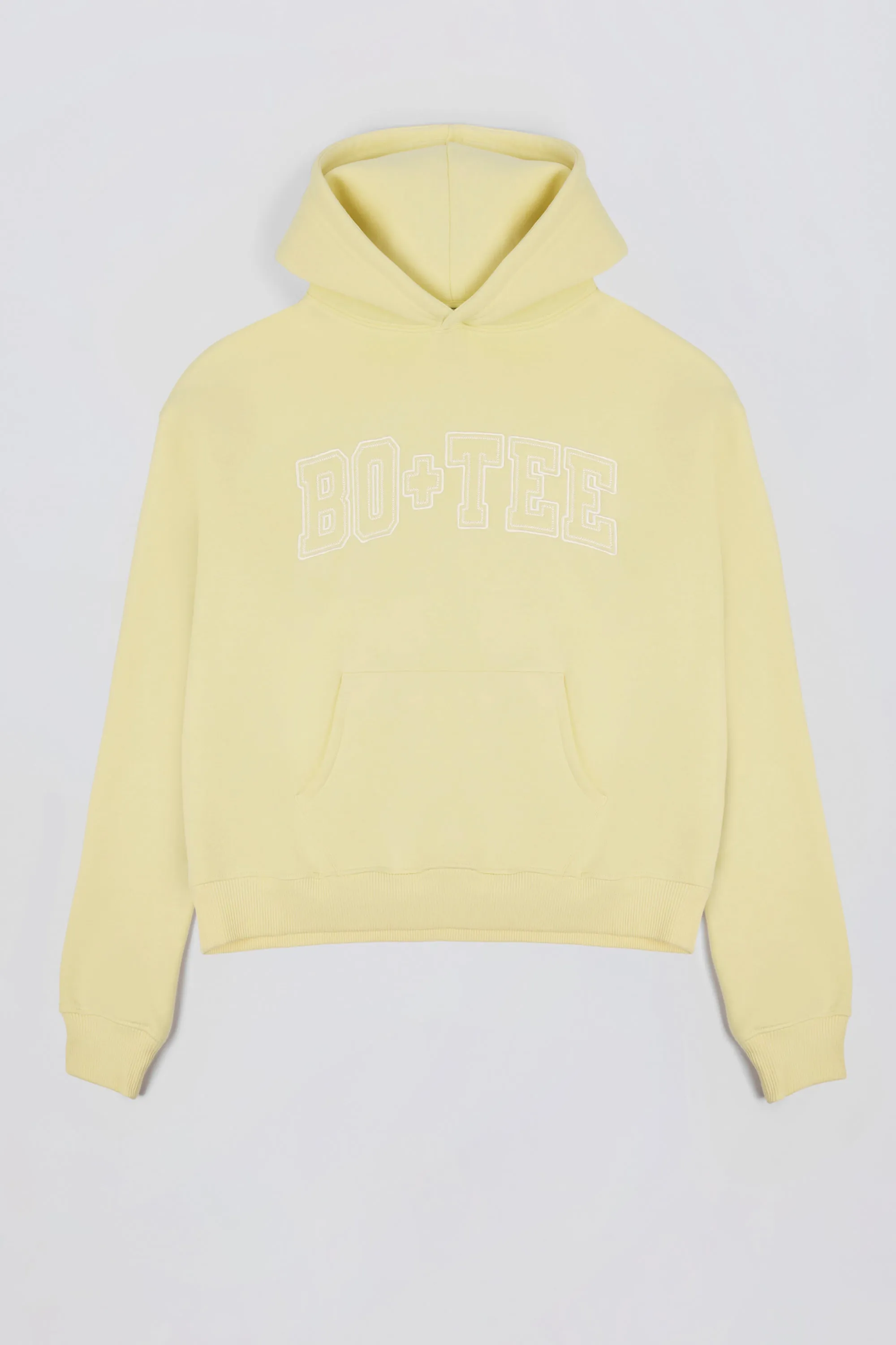 Embroidered Oversized Hoodie in Soft Yellow sold by Oh Polly