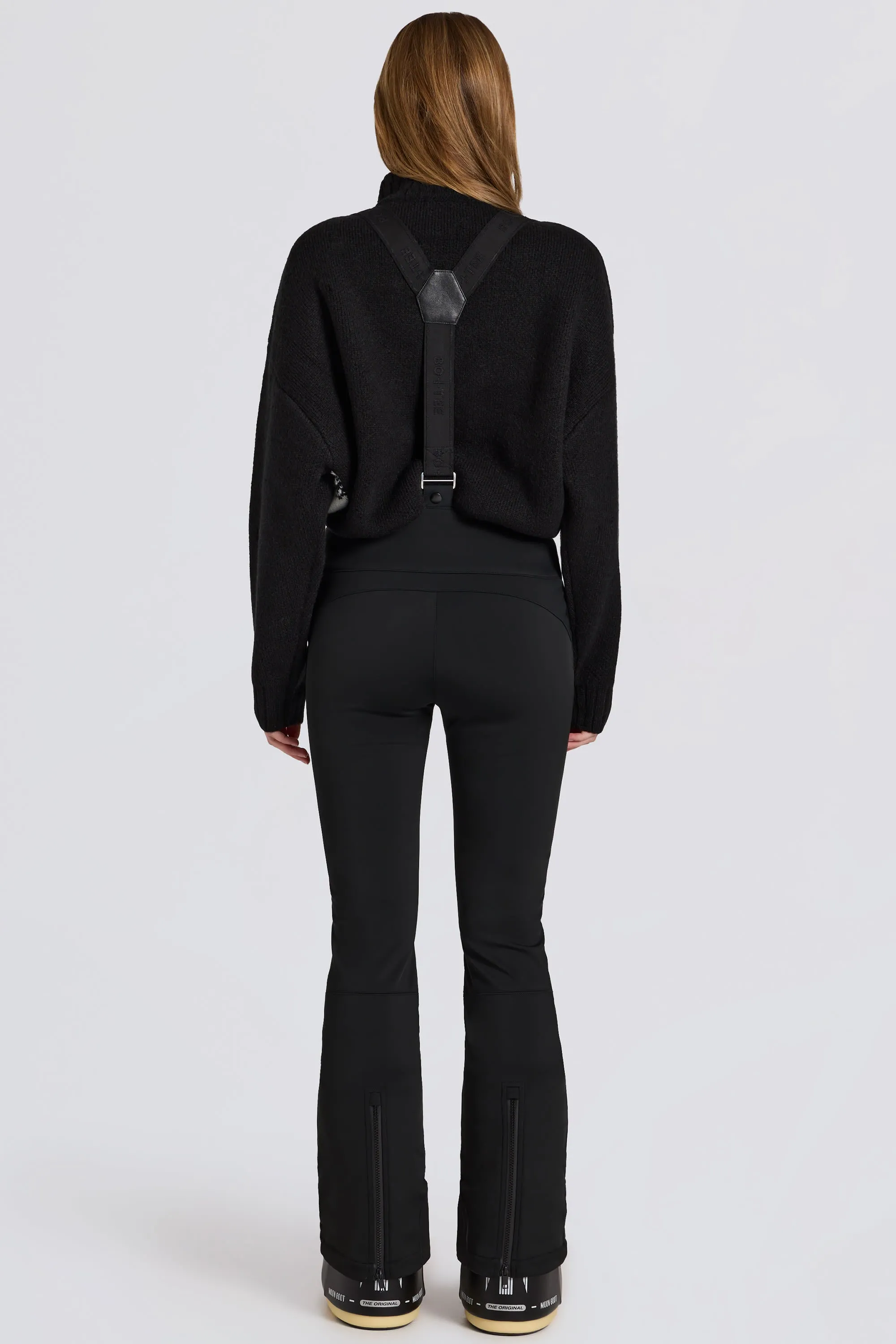 Waterproof High-Rise Salopettes with Suspenders in Black sold by Oh Polly product image thumbnail 3