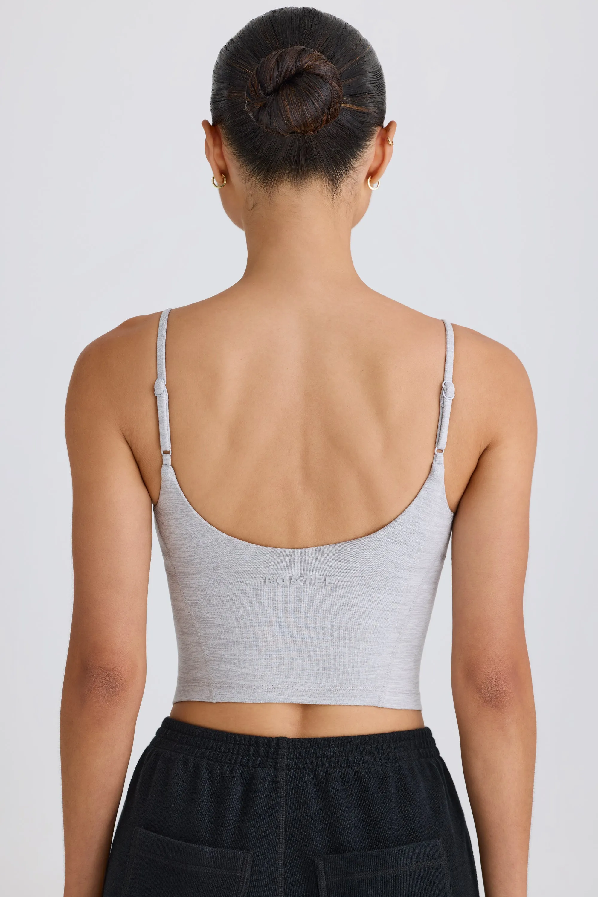 Soft Active Tank Top in Grey Marl sold by Oh Polly product image thumbnail 2