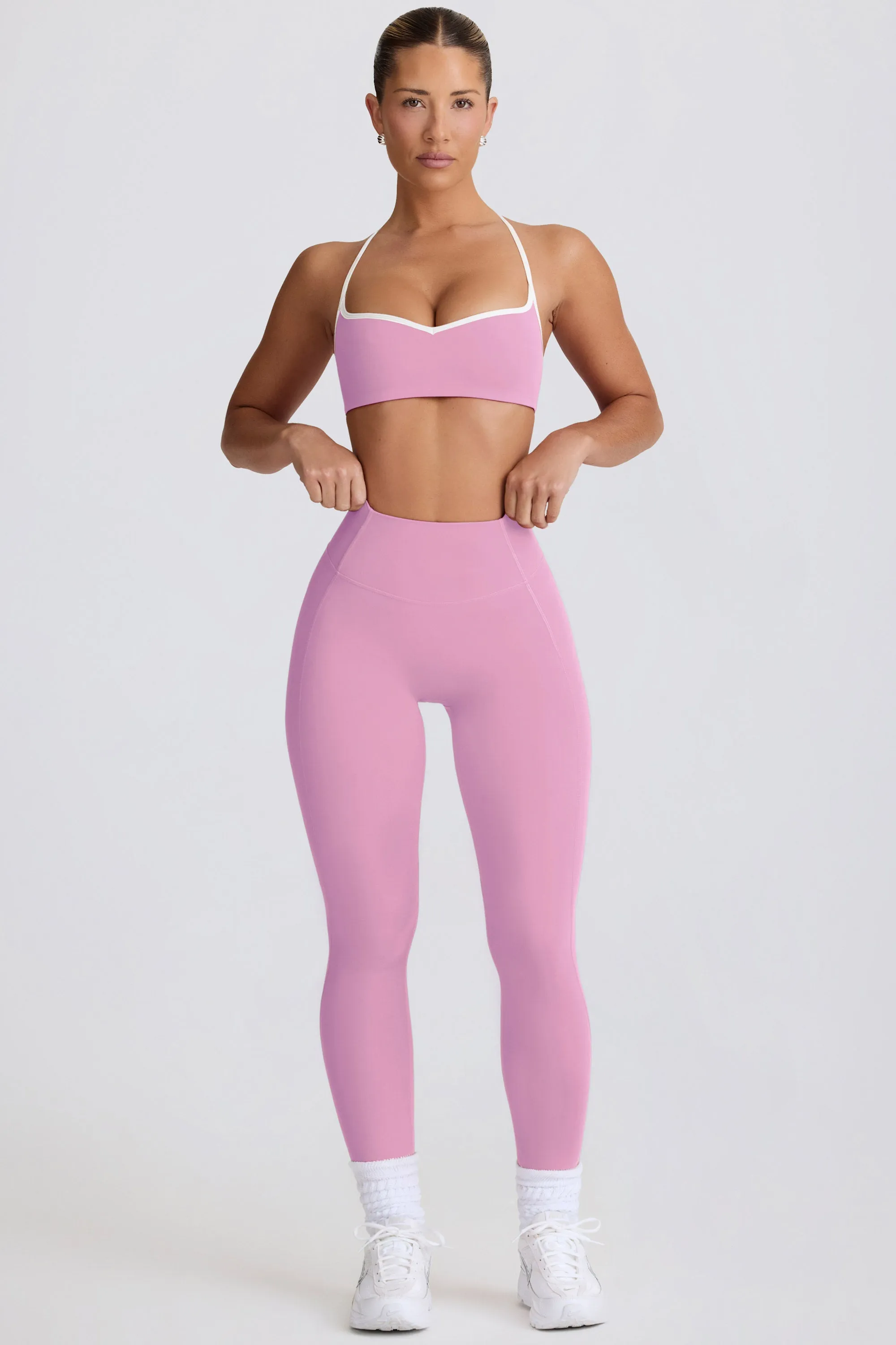 Soft Active Mid-Rise Leggings in Dusty Pink sold by Oh Polly product image thumbnail 5