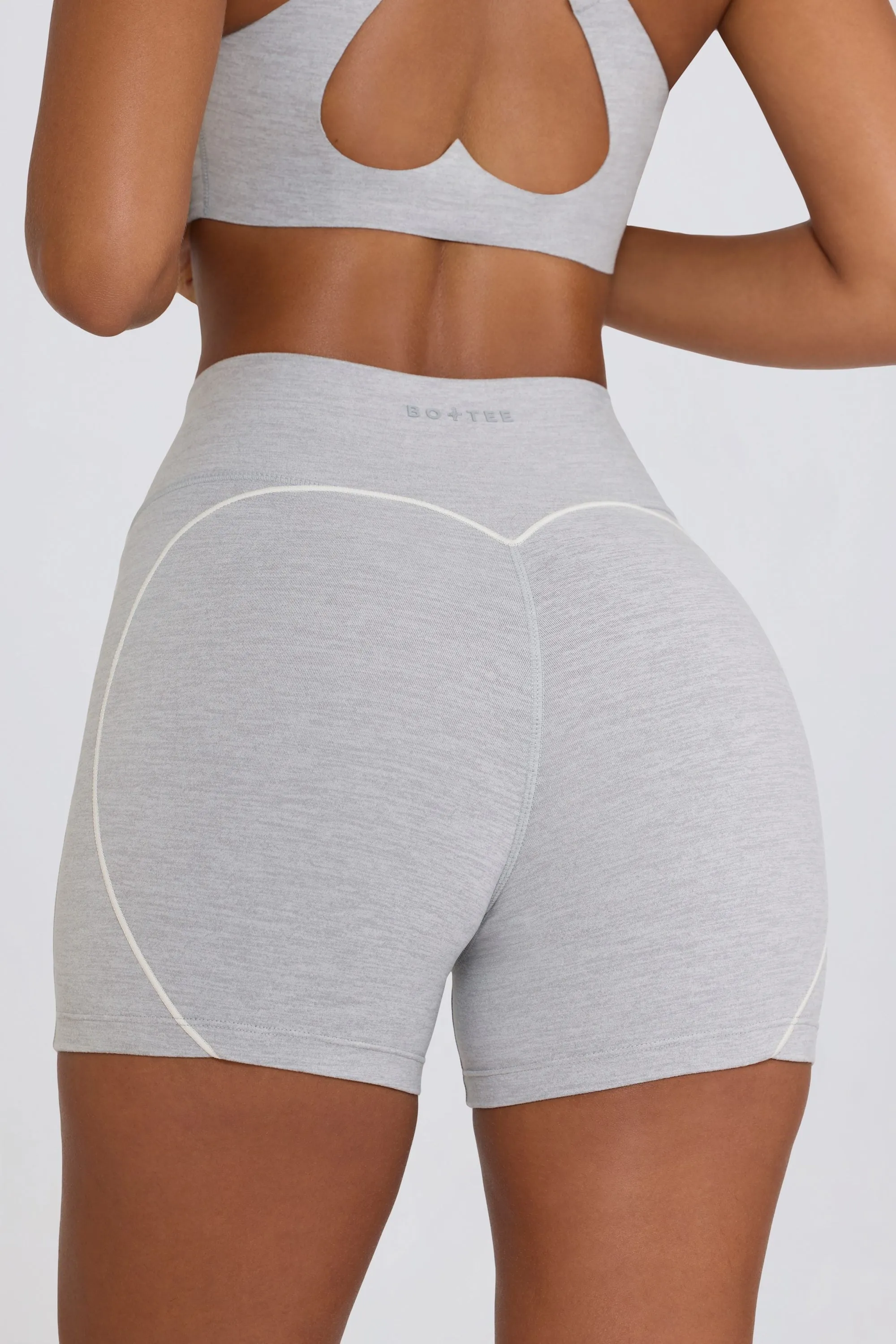 Soft Active Mini Shorts in Grey sold by Oh Polly product image thumbnail 4