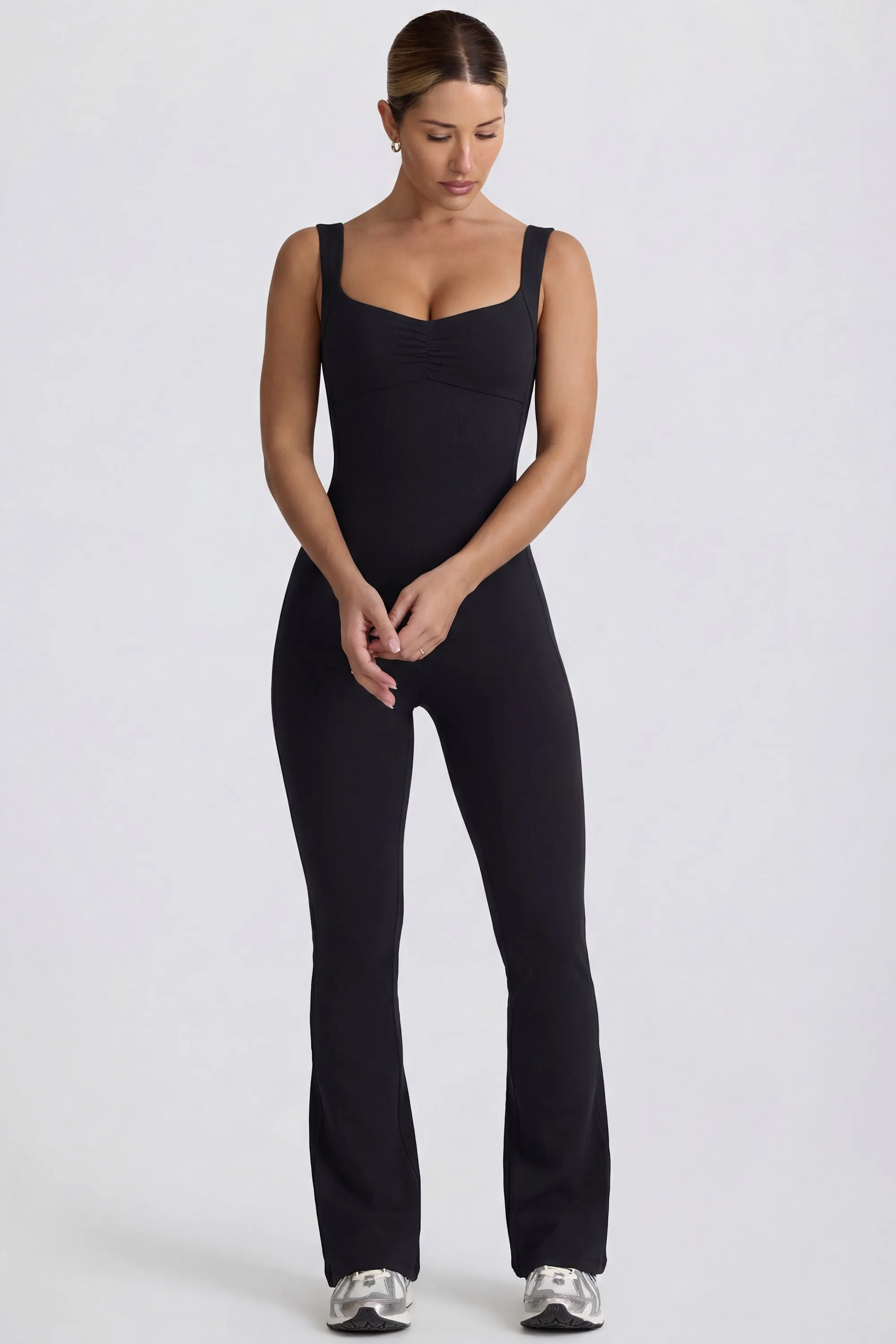 Soft Active Cut Out Back Jumpsuit in Black sold by Oh Polly product image thumbnail 4