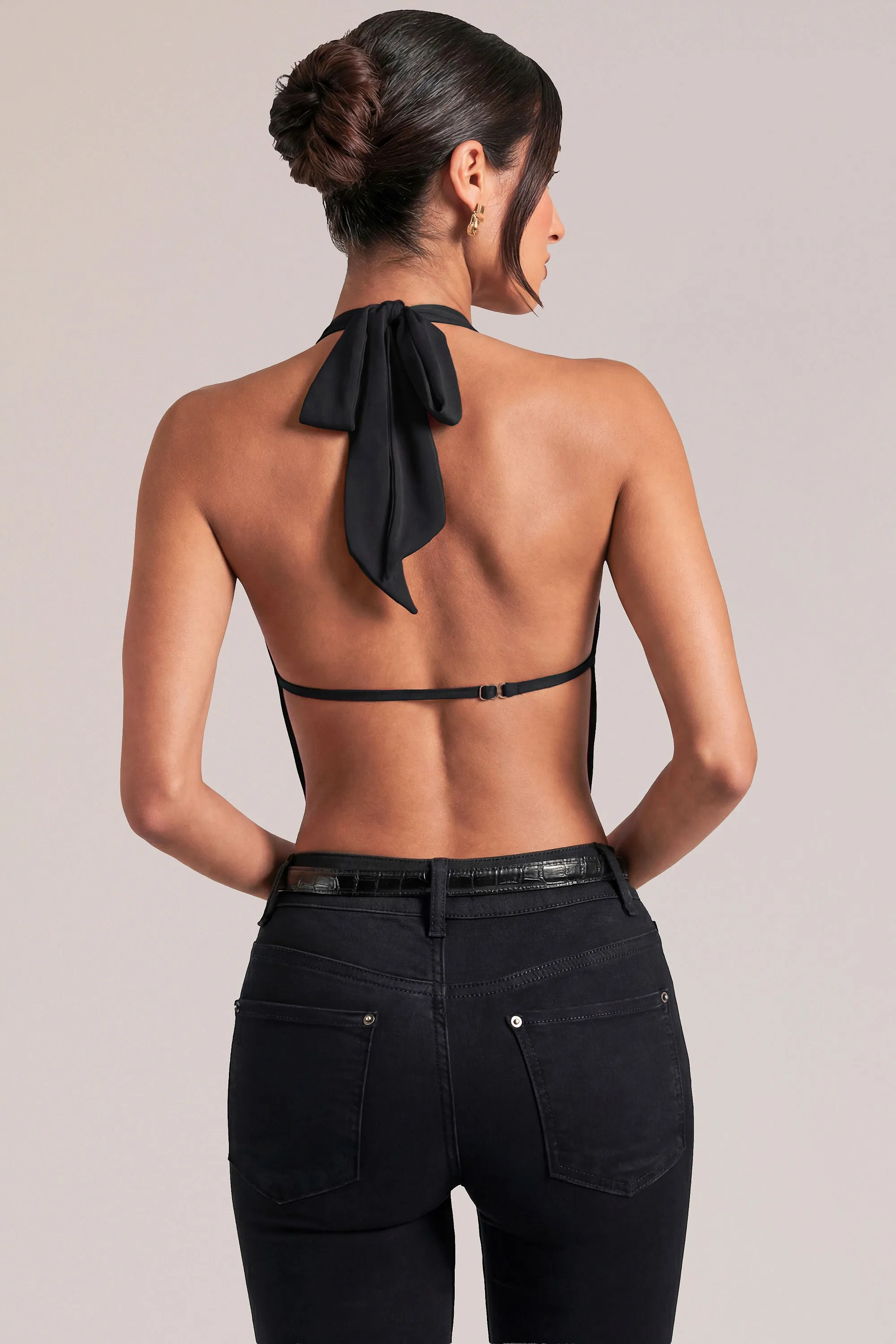 Draped Cowl Top in Black sold by Oh Polly product image thumbnail 2