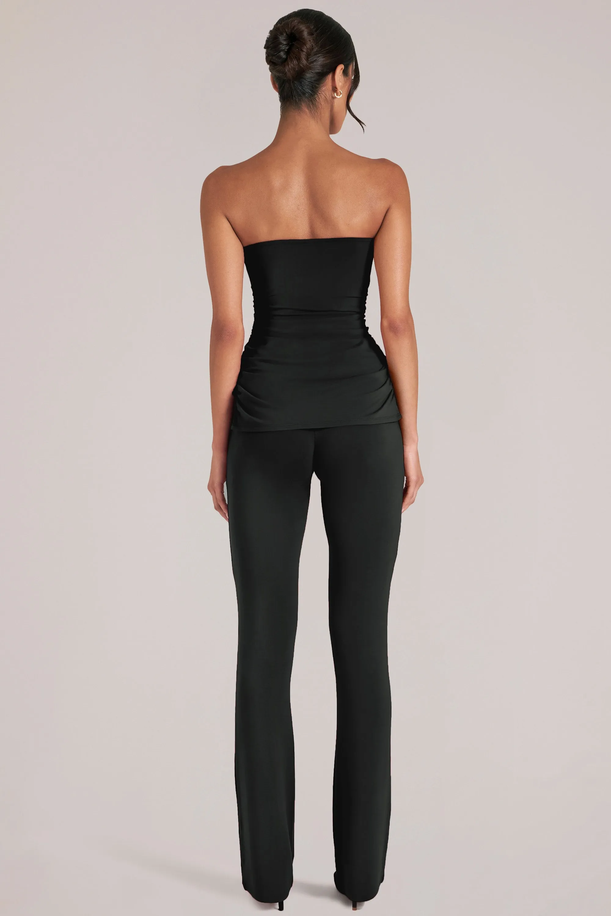 Mid-Rise Fitted Trousers in Black sold by Oh Polly product image thumbnail 2