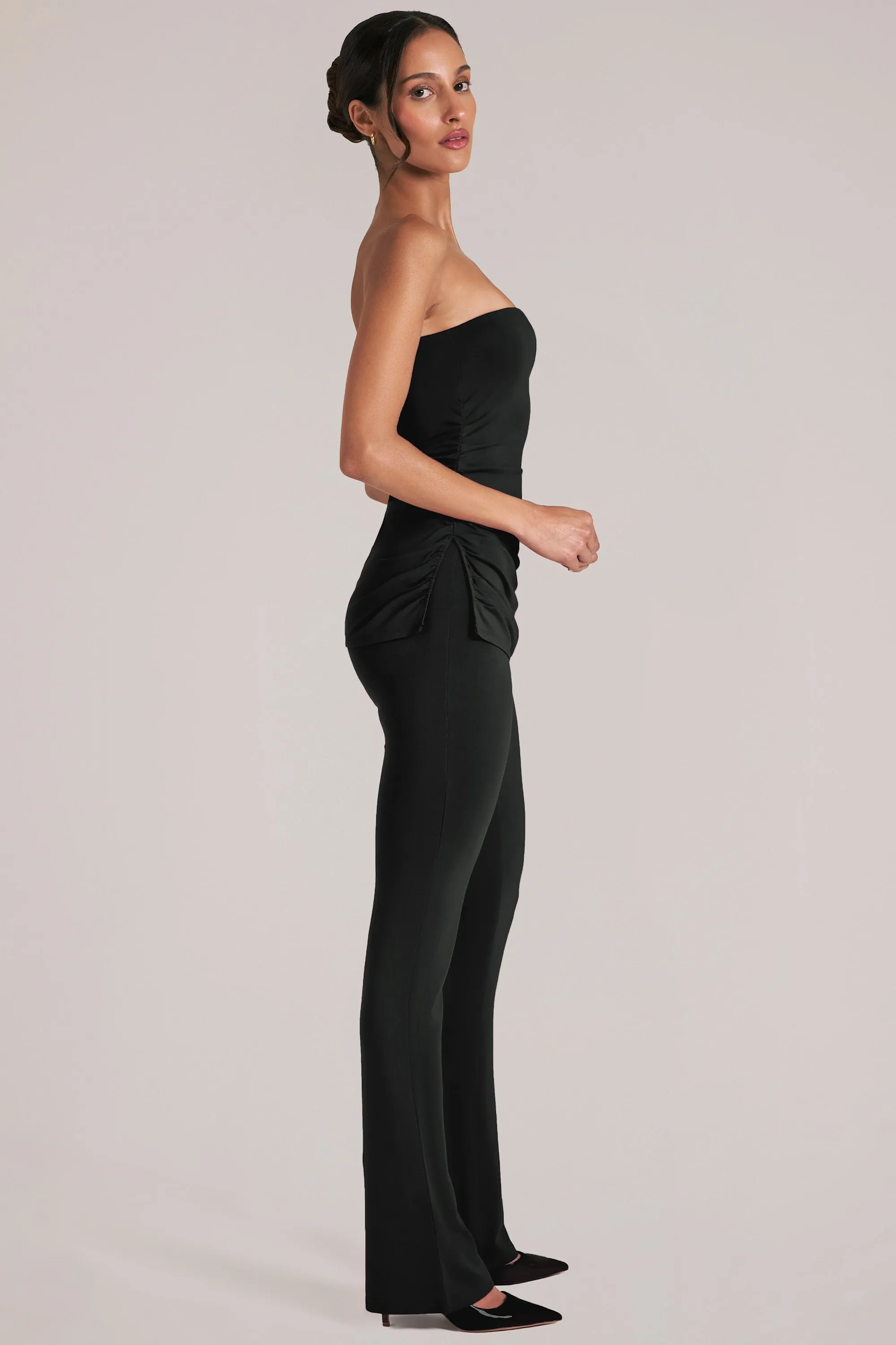 Mid-Rise Fitted Trousers in Black sold by Oh Polly product image thumbnail 3