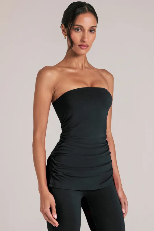 Bandeau Longline Top in Black sold by Oh Polly