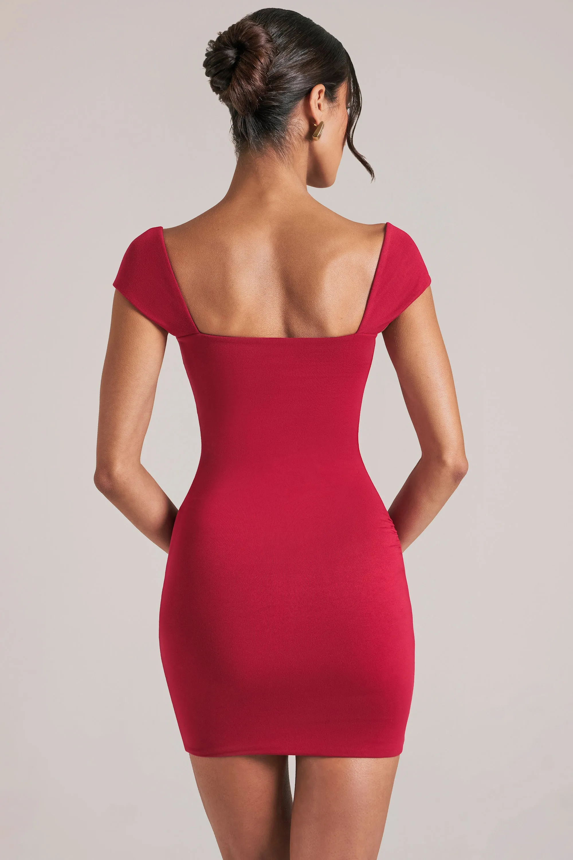 Sweetheart Neckline Mini Dress in Cherry Red sold by Oh Polly product image thumbnail 5