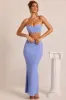 Embellished Mid-Rise Maxi Skirt in Powder Blue sold by Oh Polly
