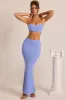 Embellished Mid-Rise Maxi Skirt in Powder Blue sold by Oh Polly