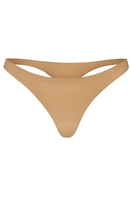Seamless Knit Thong in Caramel made by Oh Polly