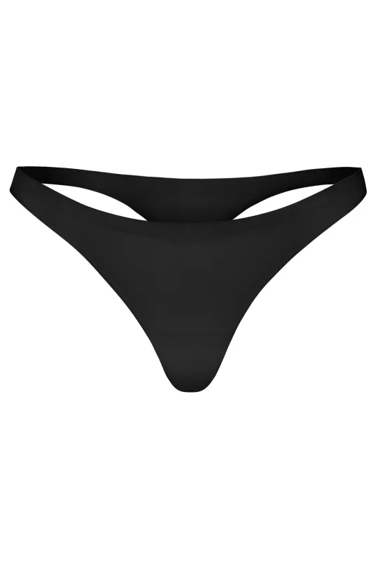 Seamless Knit Thong in Black sold by Oh Polly