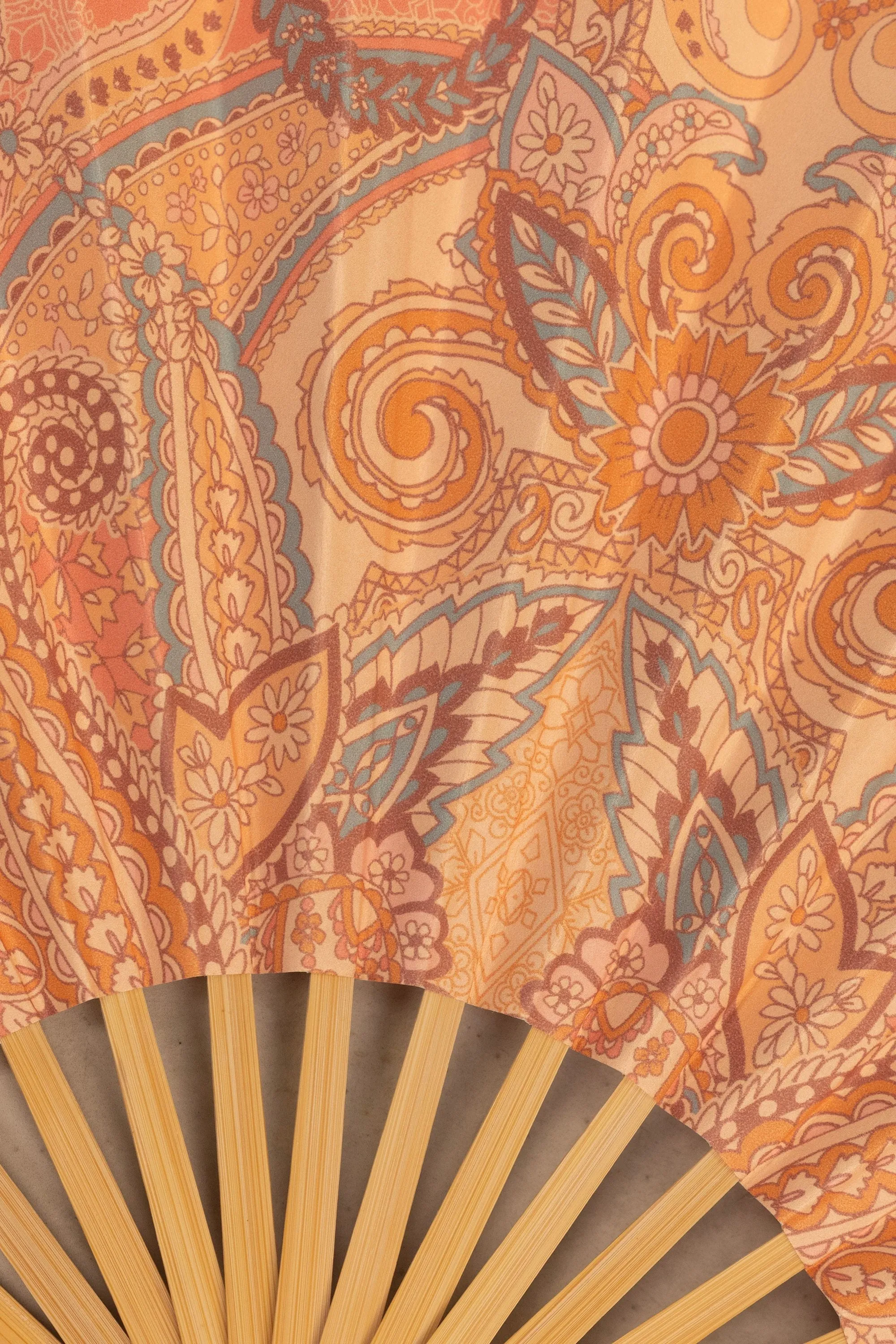 Folding Hand Fan in Paisley Print sold by Oh Polly product image thumbnail 4