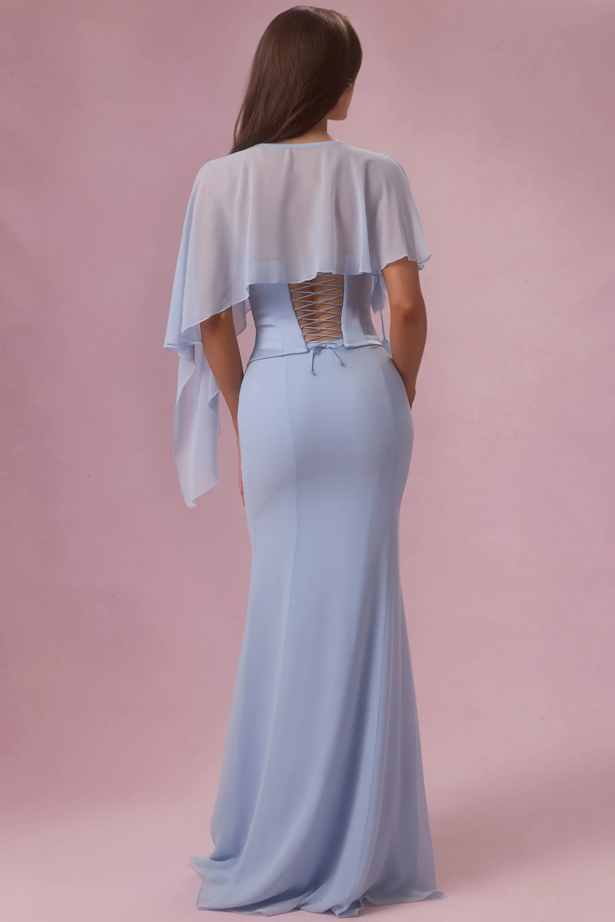 Chiffon Cape in Sky Blue sold by Oh Polly product image thumbnail 2