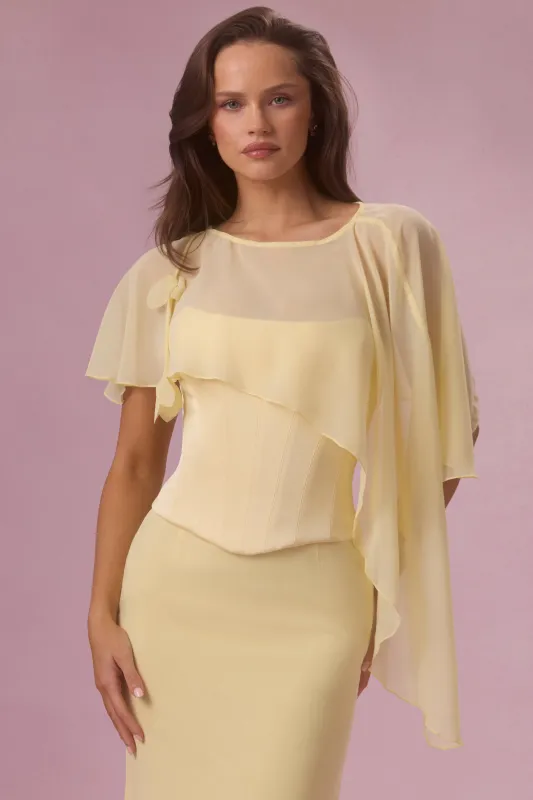 Chiffon Cape in Butter made by Oh Polly
